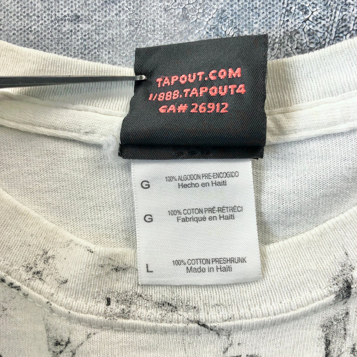 Vintage Y2K Tapout MMA Grunge T Shirt L
