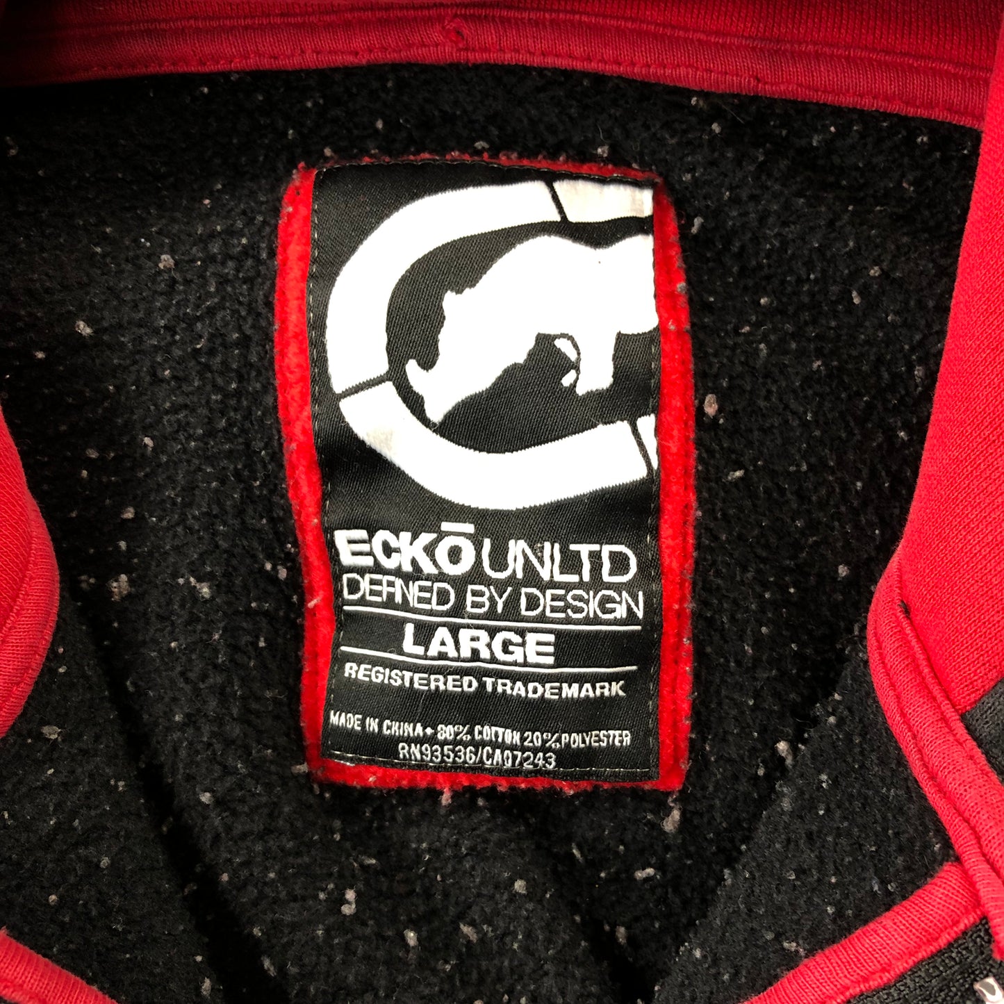 Vintage Y2K Ecko Unlimited Zip Hoodie Sweatshirt L