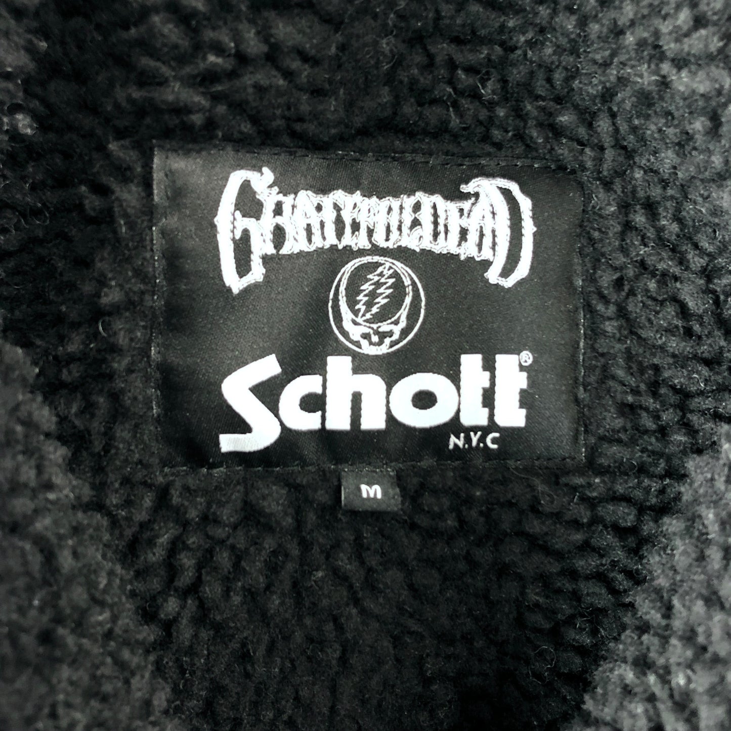 Schott x Grateful Dead Dancing Bears Zip Sweater M