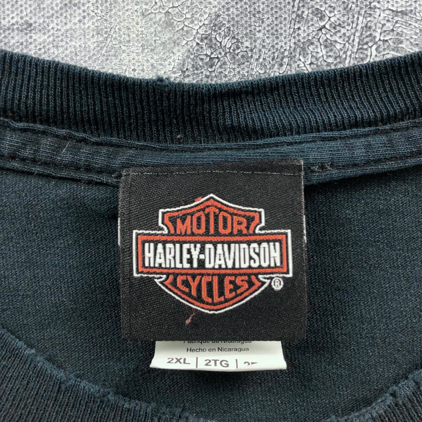 Vintage Harley Davidson Motorcycles Jamaica Skull Chest Pocket T Shirt XXL