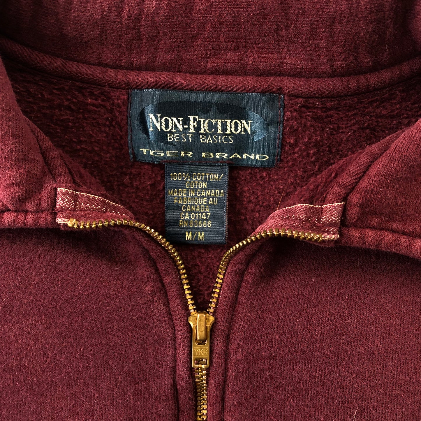 Non Fiction Tiger Brand Quarter Zip Sweatshirt M