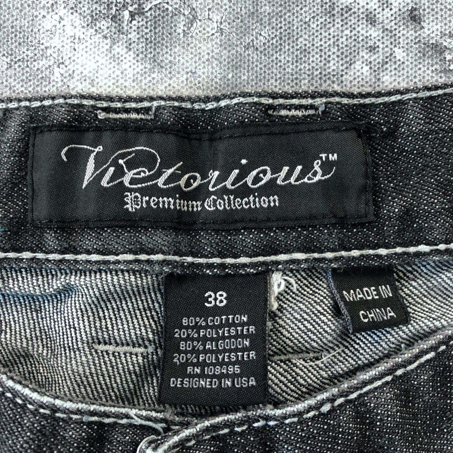 Vintage Y2K Victorious Cannabis Embroided Jort W38