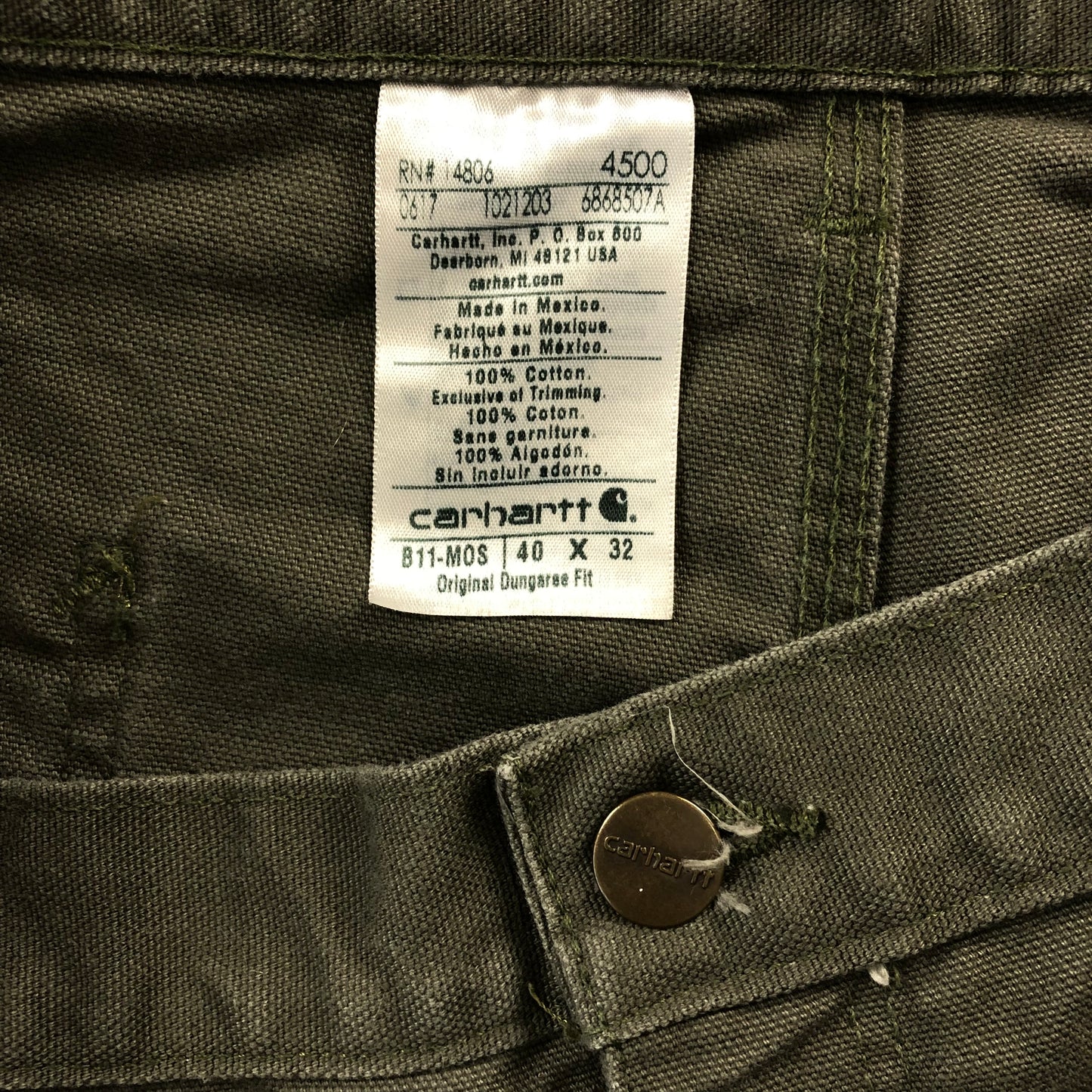 Vintage Carhartt Single Knee Carpenter Jean W40