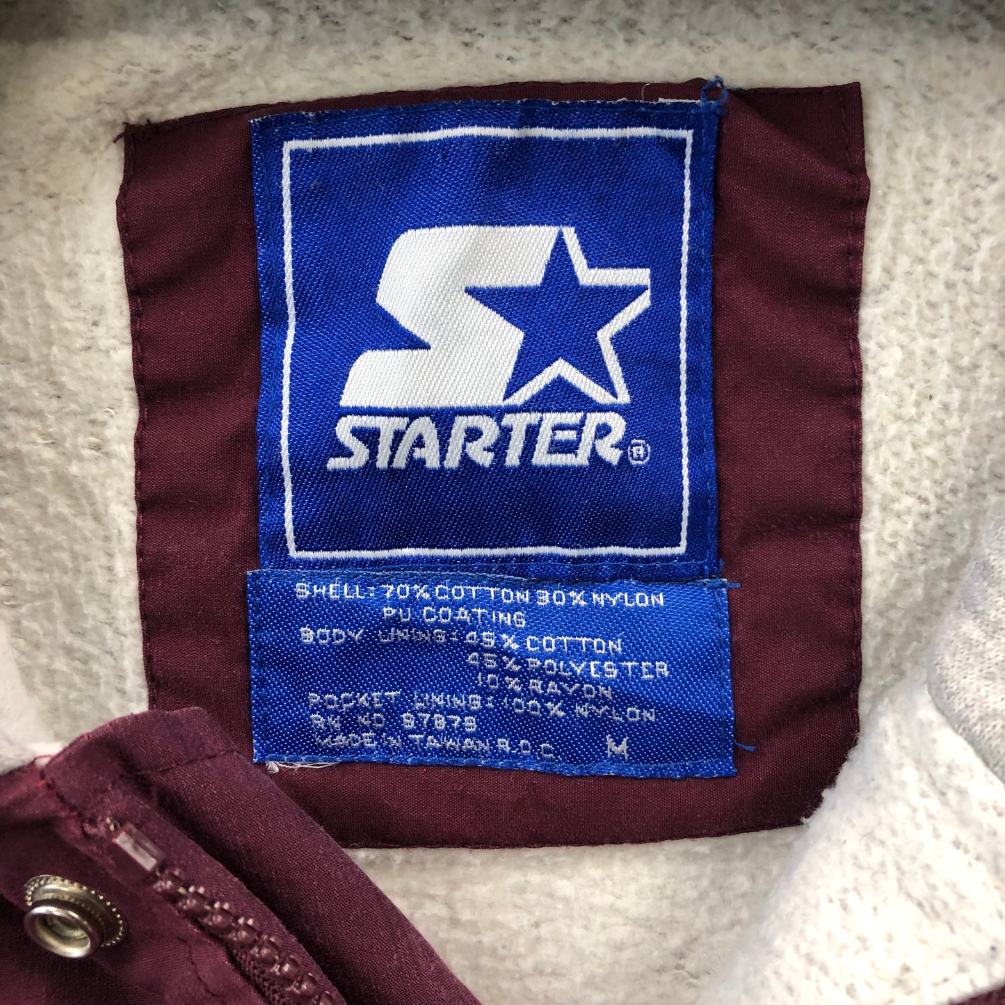 Vintage Starter Hooded Puffer Jacket M