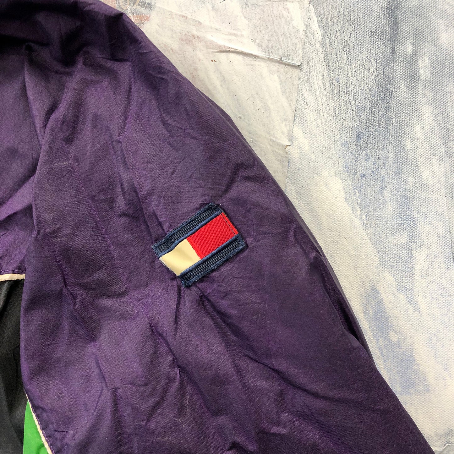 Tommy Hilfiger 90s Grunge Color Block Windbreaker Jacket XL