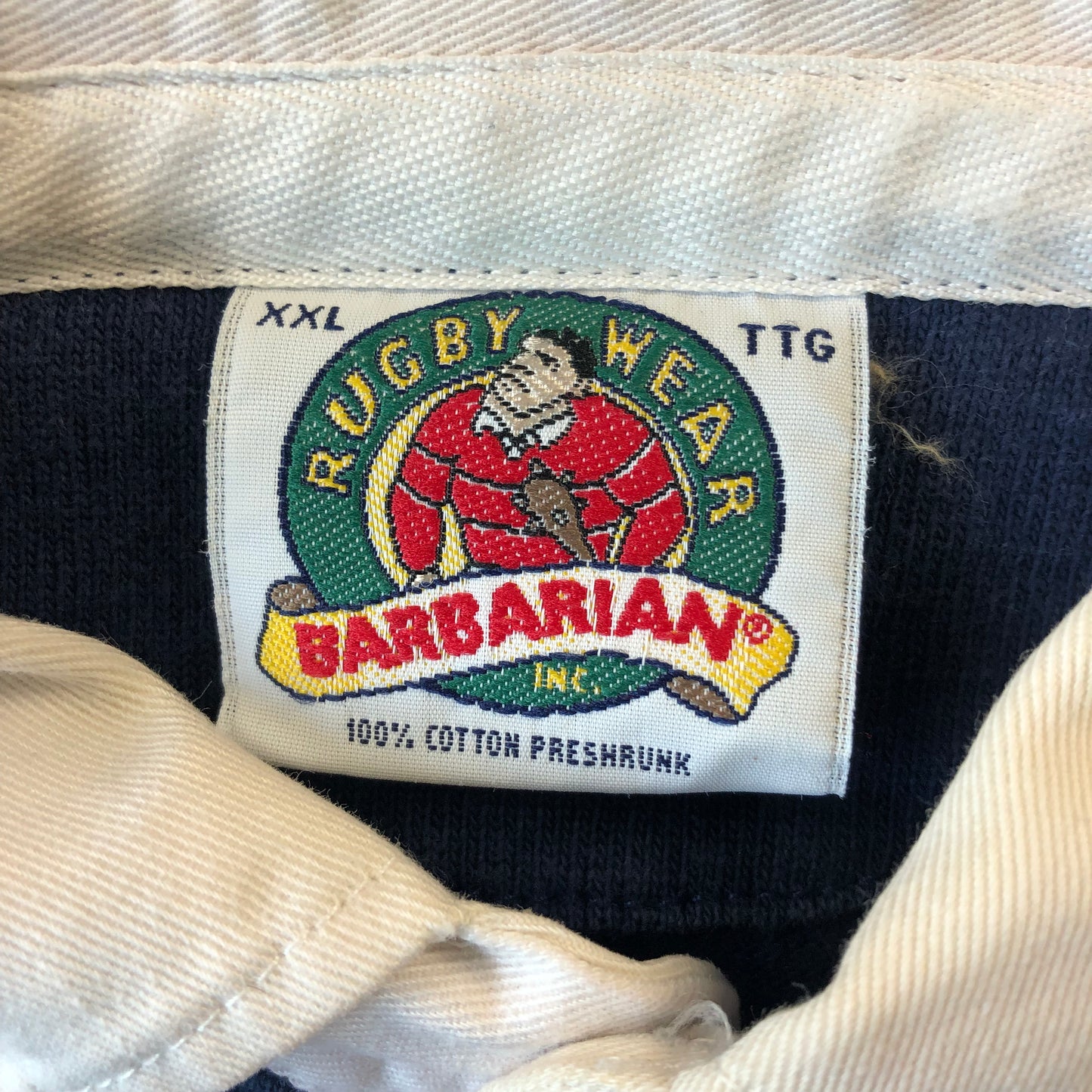 Vintage 90s NHL Montreal Canadians Barbarian Rugby Wear Long Sleeve Polo XXL