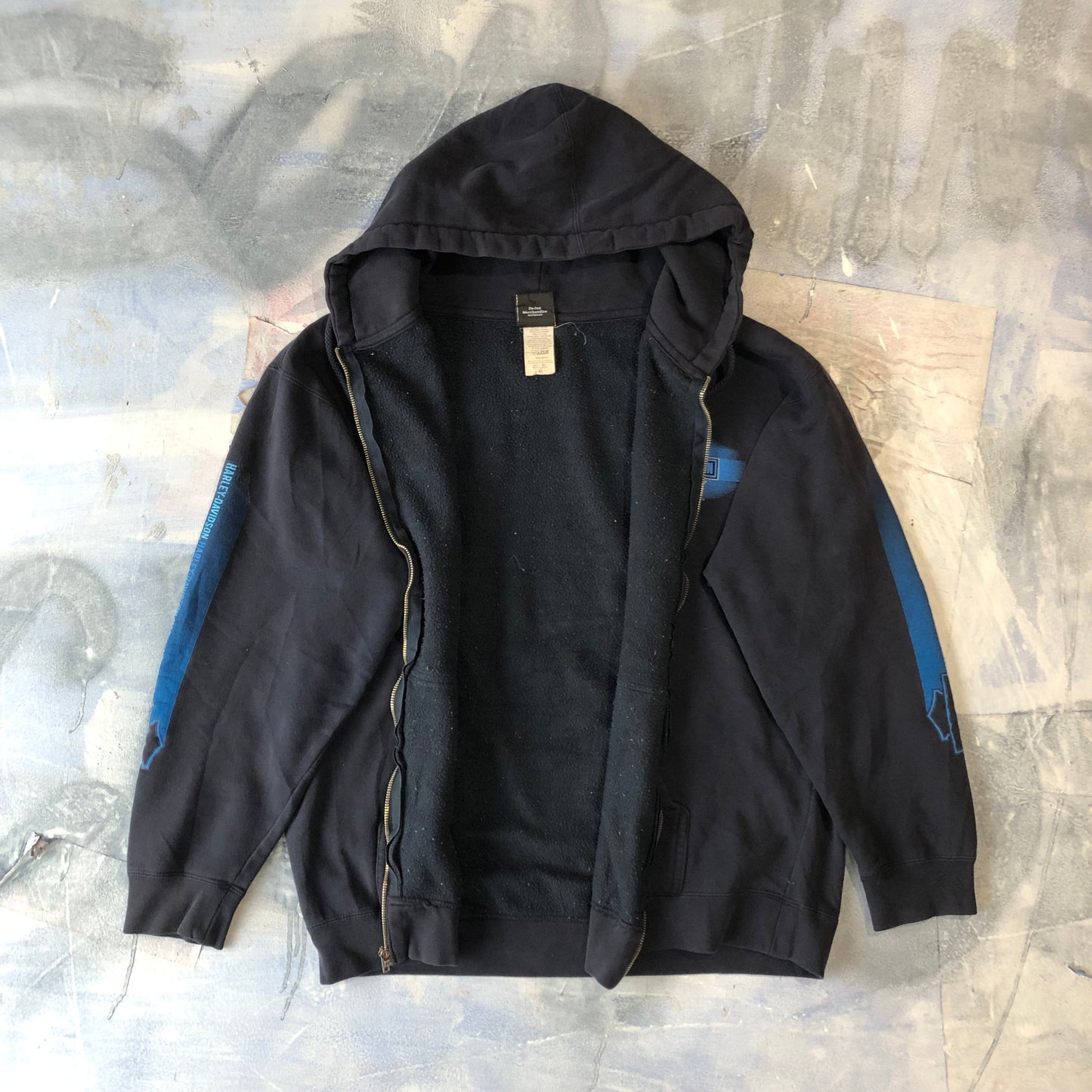 Harley Davidson Motrocycles Denali Wasilla Alaska Hoodie Zip Sweatshirt L