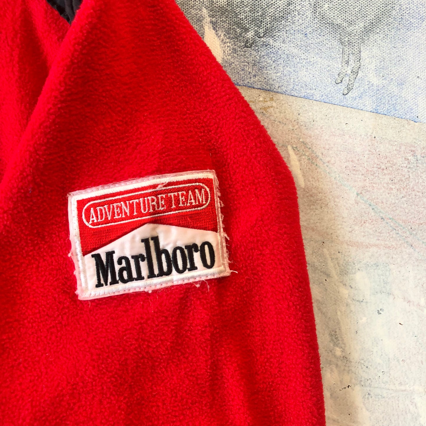 Vintage Malboro Unlimited Quarter Button Fleece Sweatshirt L
