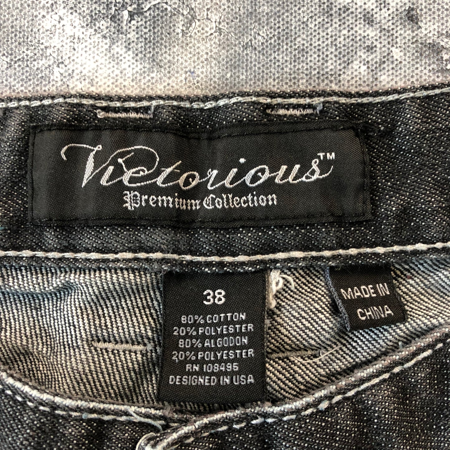 Vintage Y2K Victorious Cannabis Embroided Jort W38