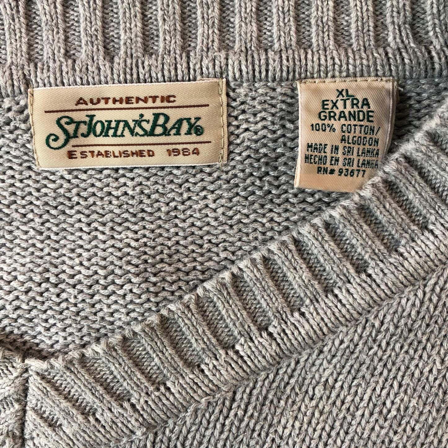 St Johns Bay V Neck Sweater XL