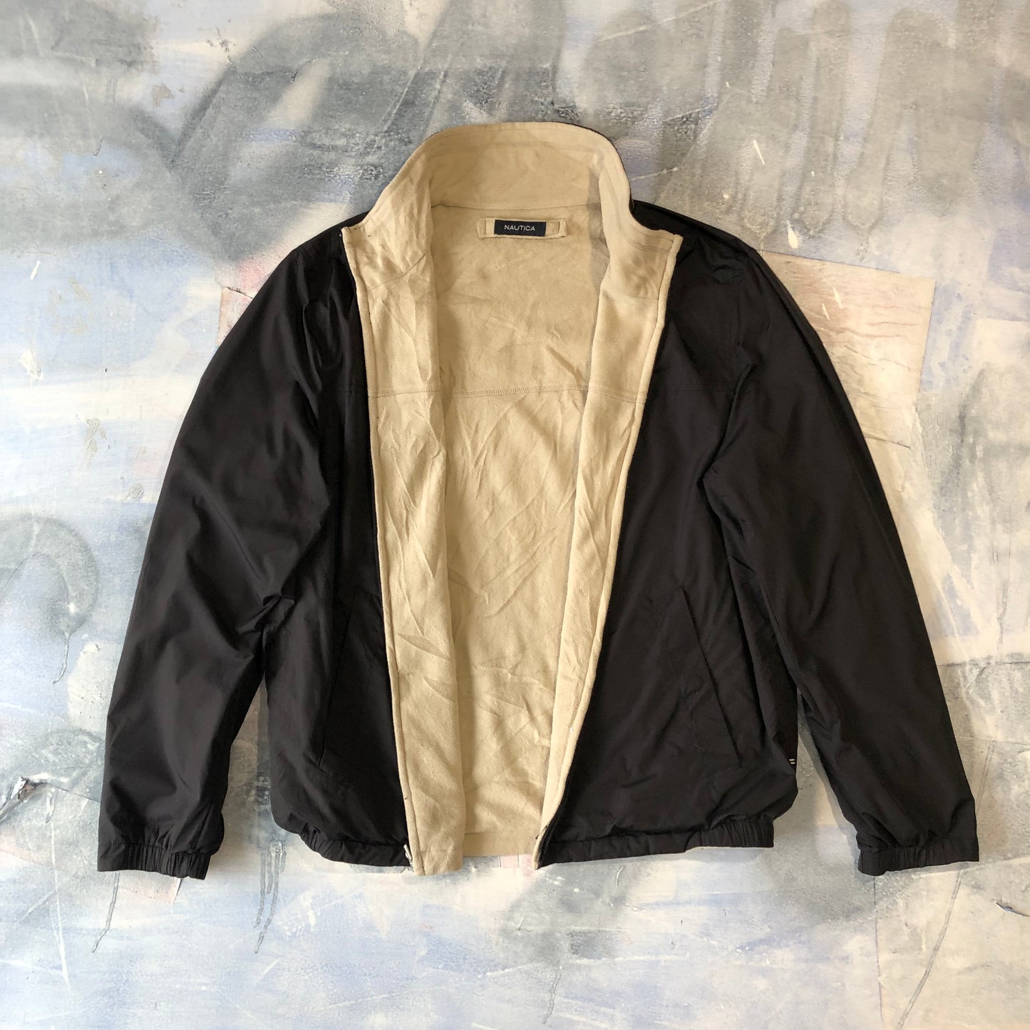 Nautica Fleece Lined Retro Zip Jacket L