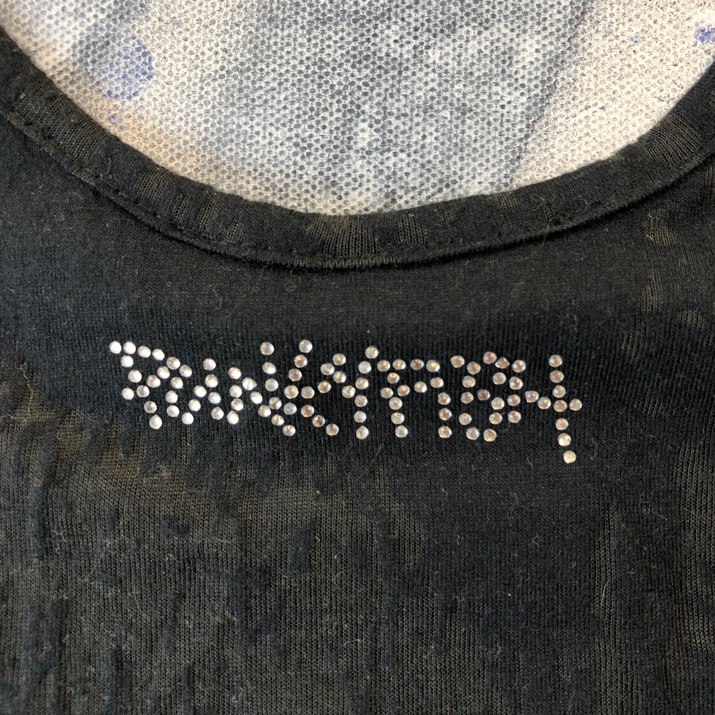 Vintage Punkyfish Rhinestone Skull Tank Top S (Womens)