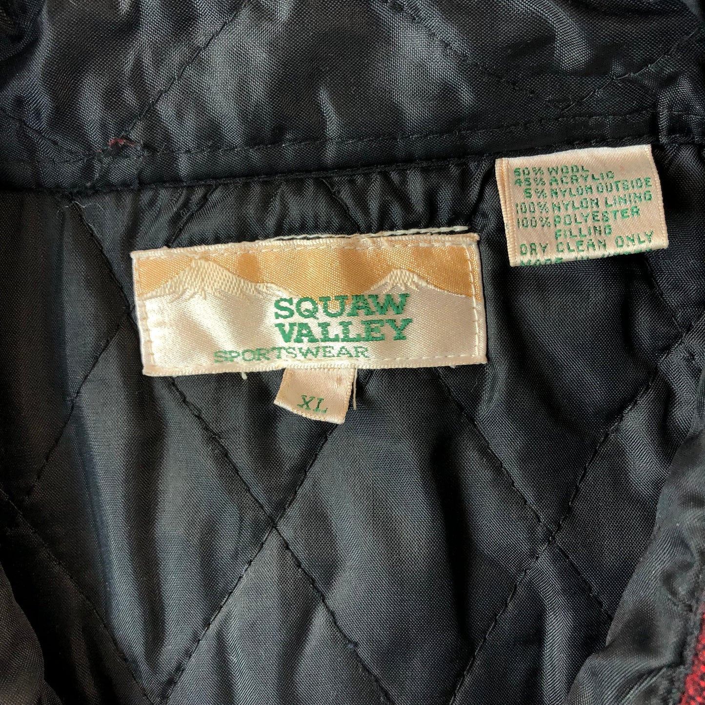 Squaw Valley Plaid Button Fleece Insulated Shirt XL