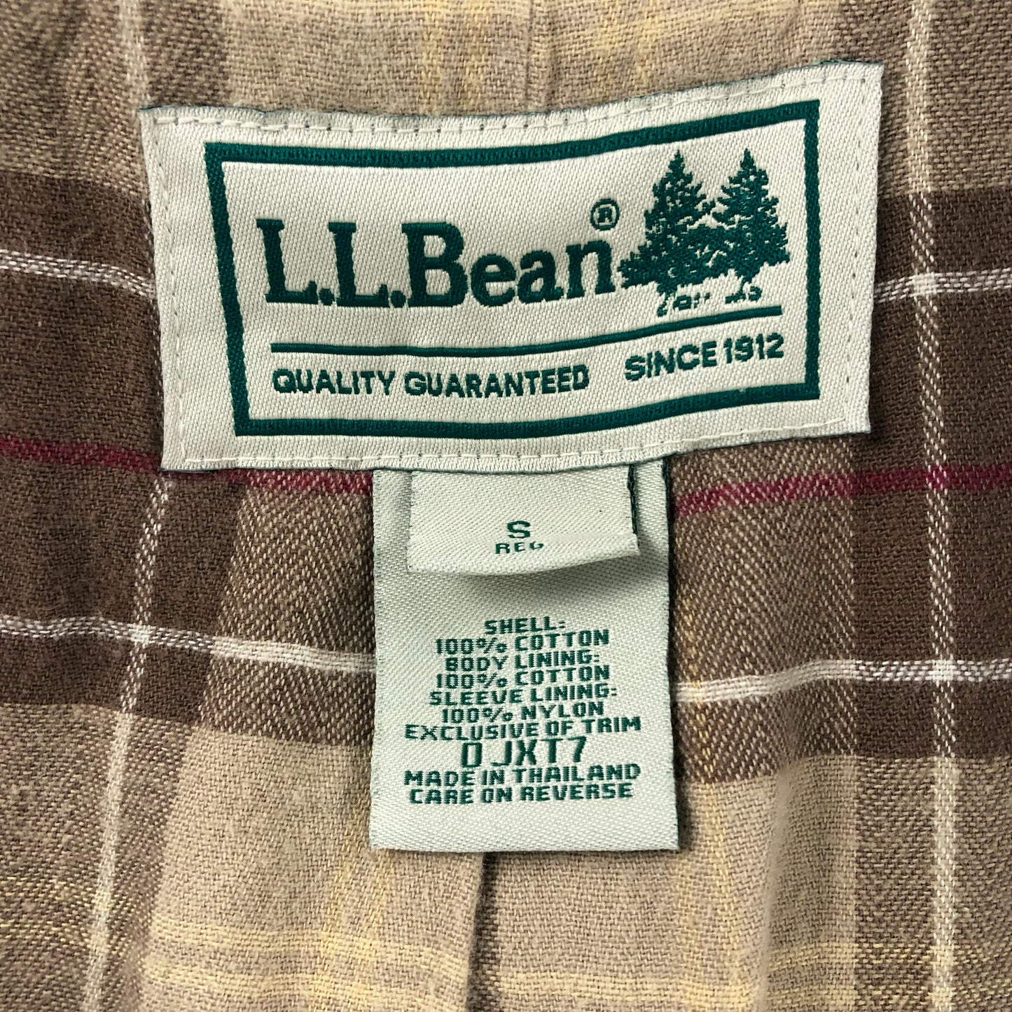 L.L Bean Plaid Lined Corduroy Collar Barn Button Jacket S