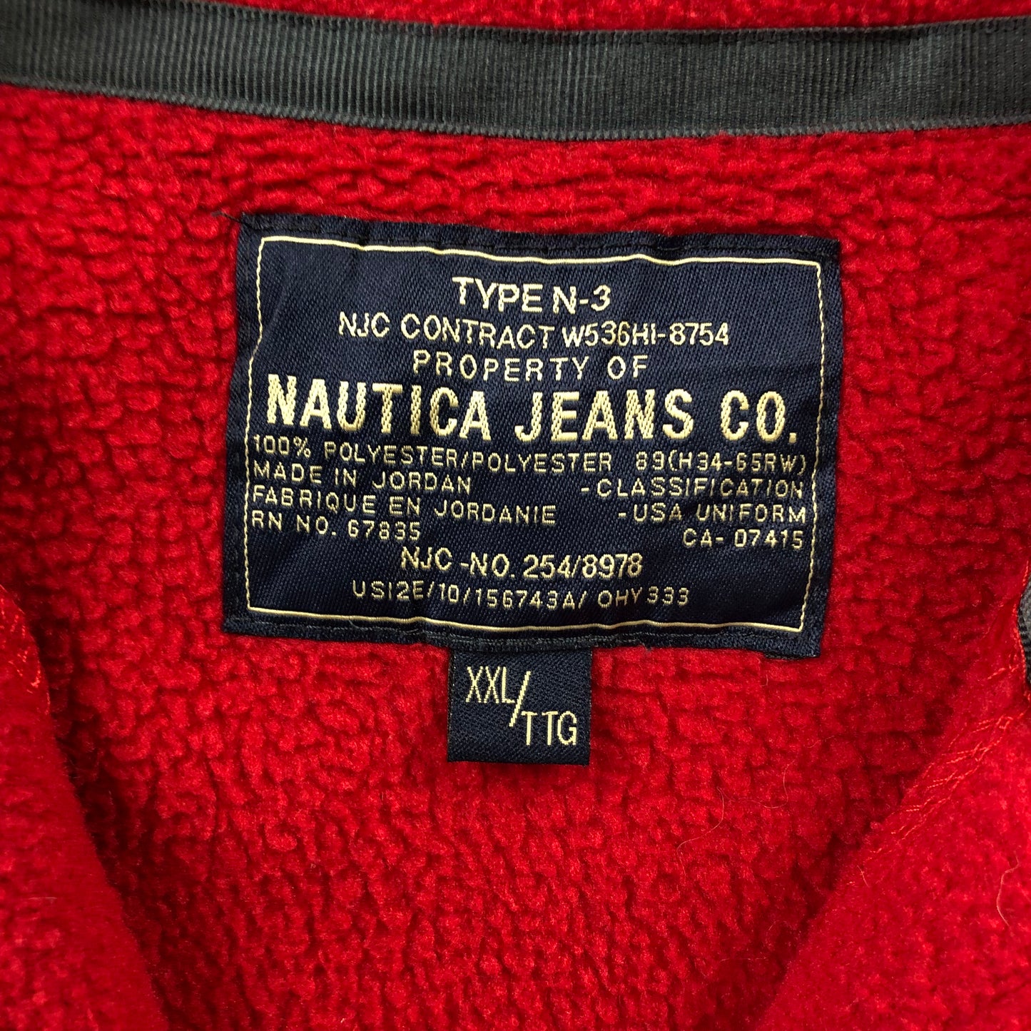 Nautica Jeans Company Quarter Zip Fleece Sweatshirt XXL