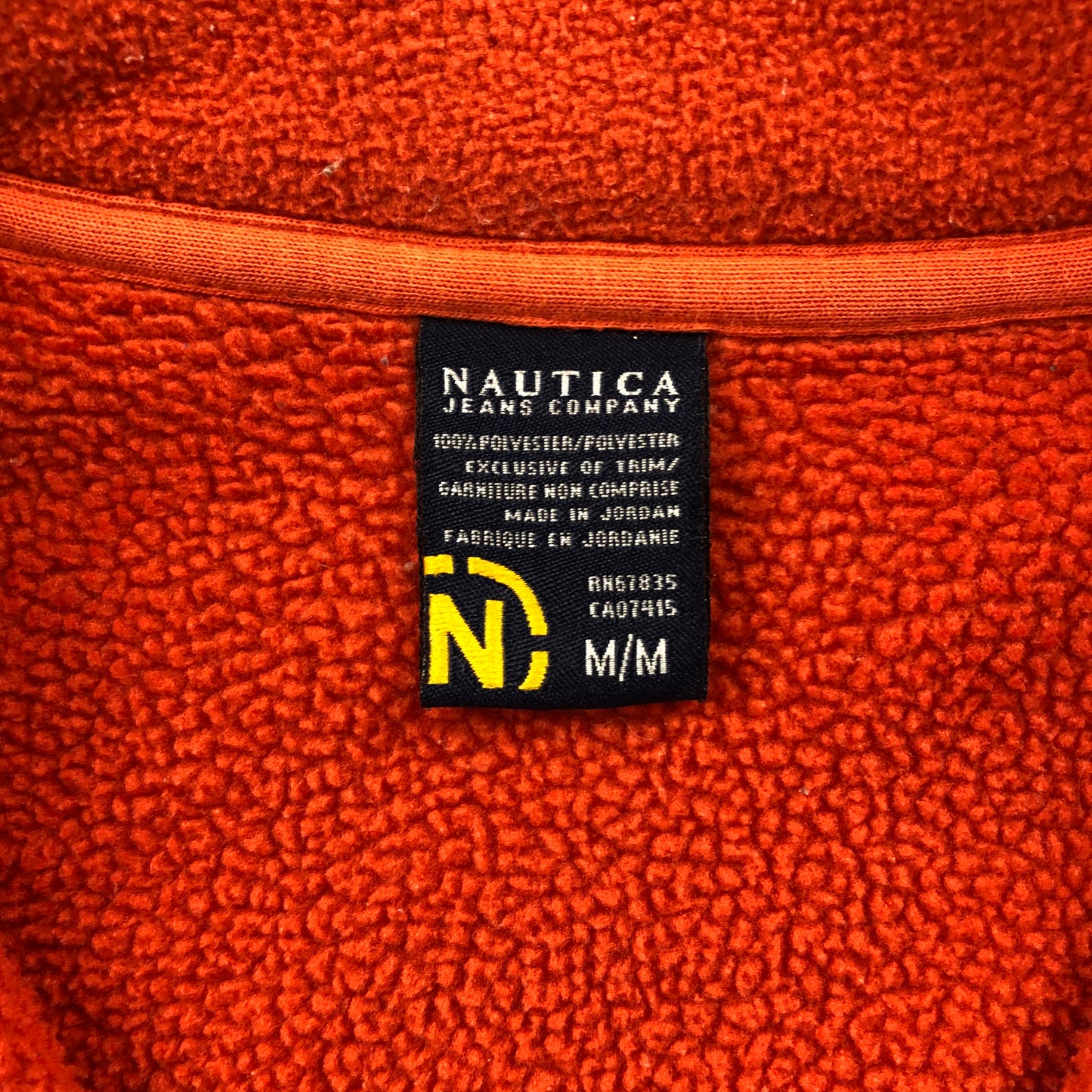 Nautica Jeans Company Quarter Zip Fleece Sweatshirt M