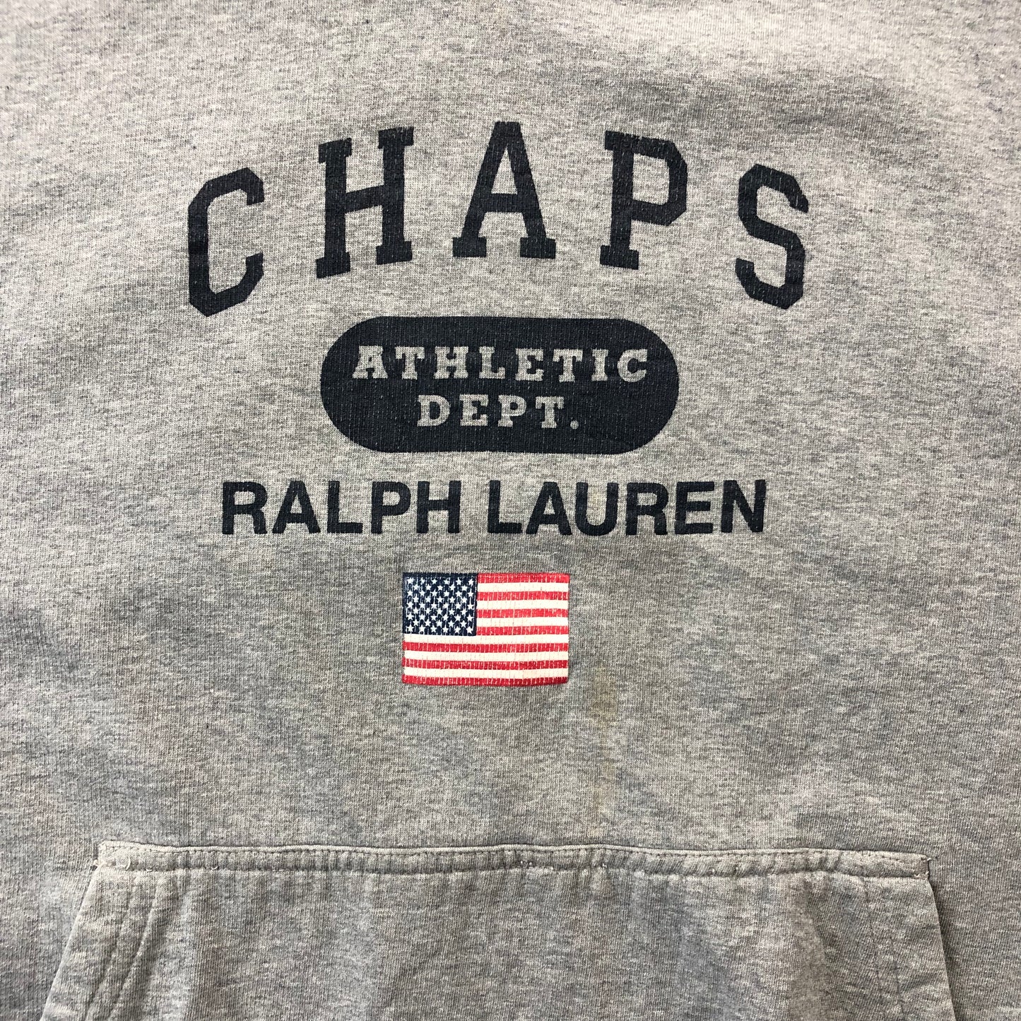 Ralph Lauren Chaps Athletic Dept Retro Hoodie Sweatshirt L