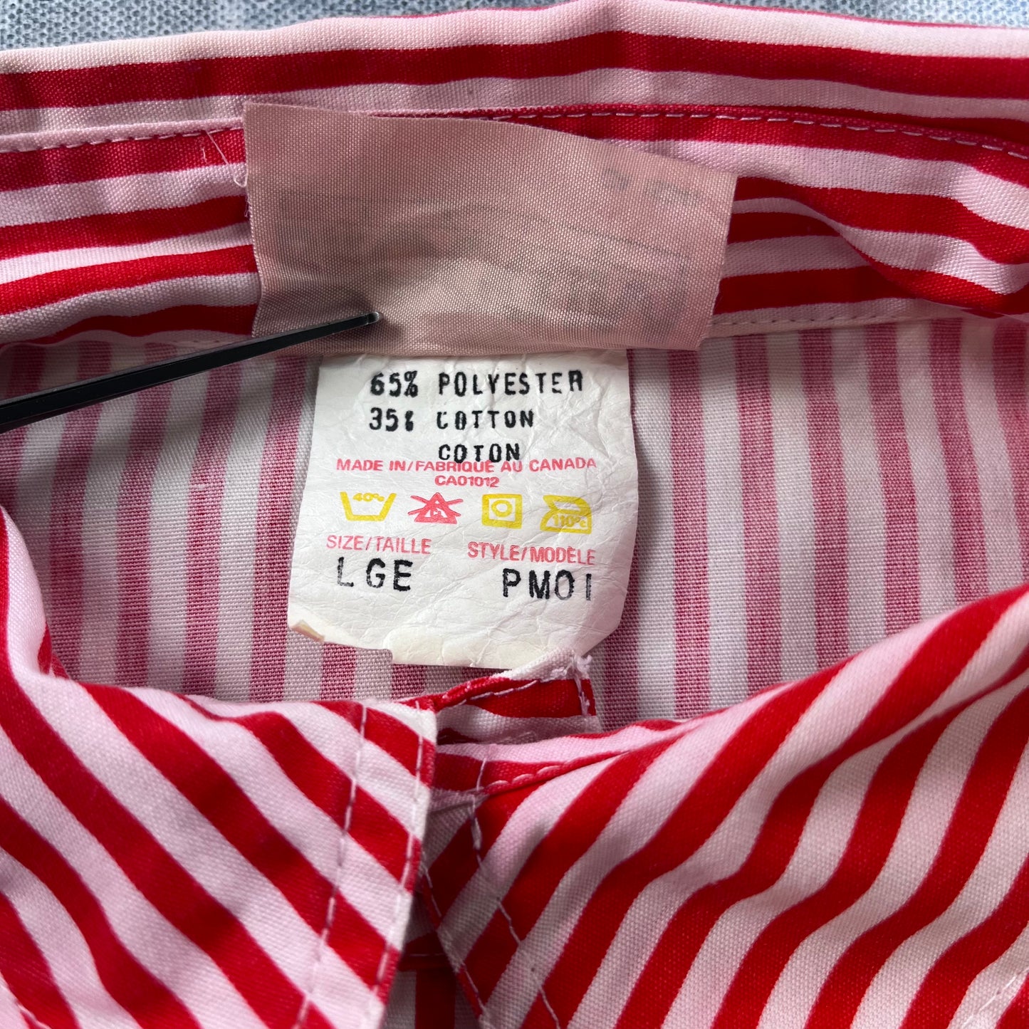 Vintage Coca Cola Classic Stripe Button Shirt L
