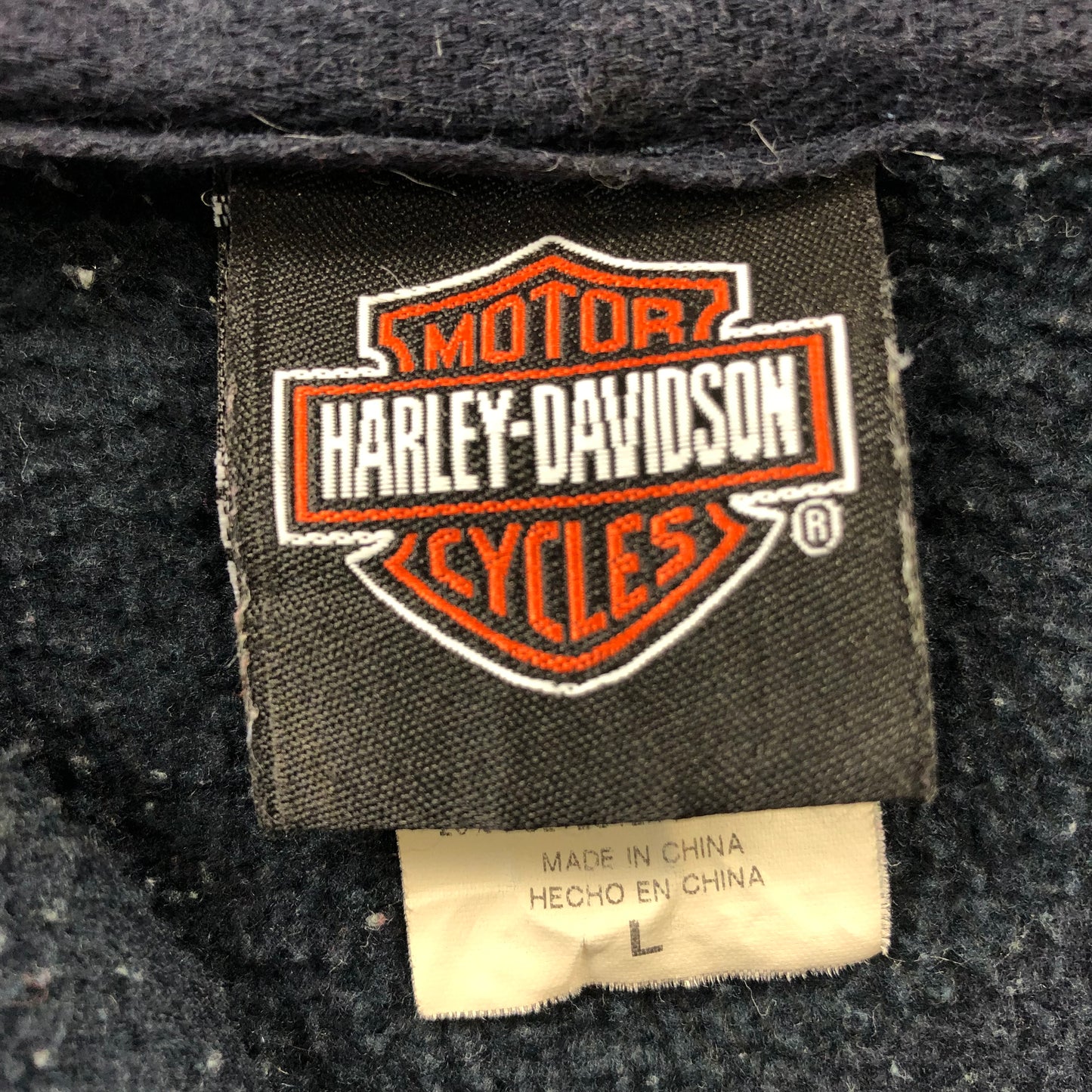 Harley Davidson Motrocycles Denali Wasilla Alaska Hoodie Zip Sweatshirt L