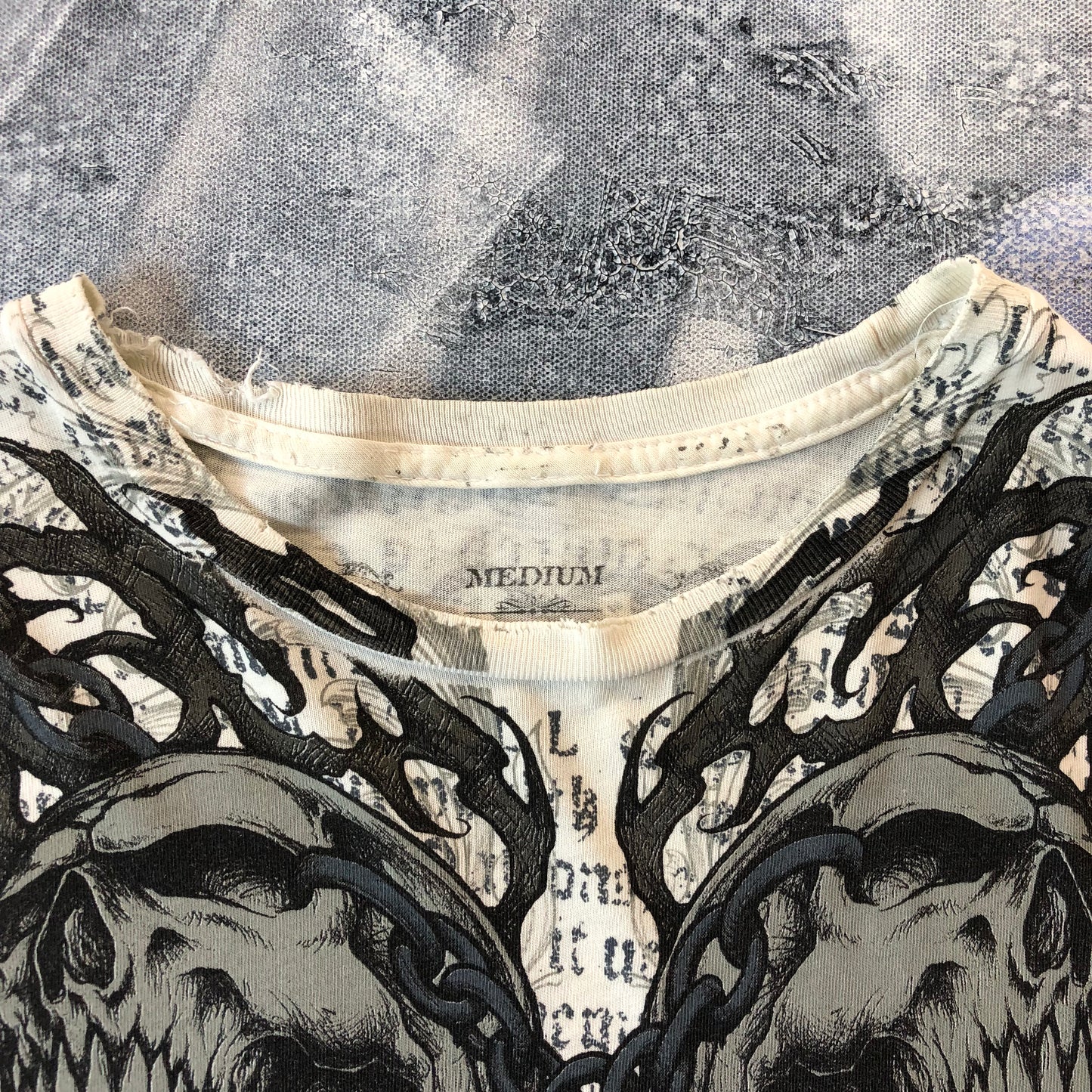 Vintage Affliction Skull Cross T Shirt M
