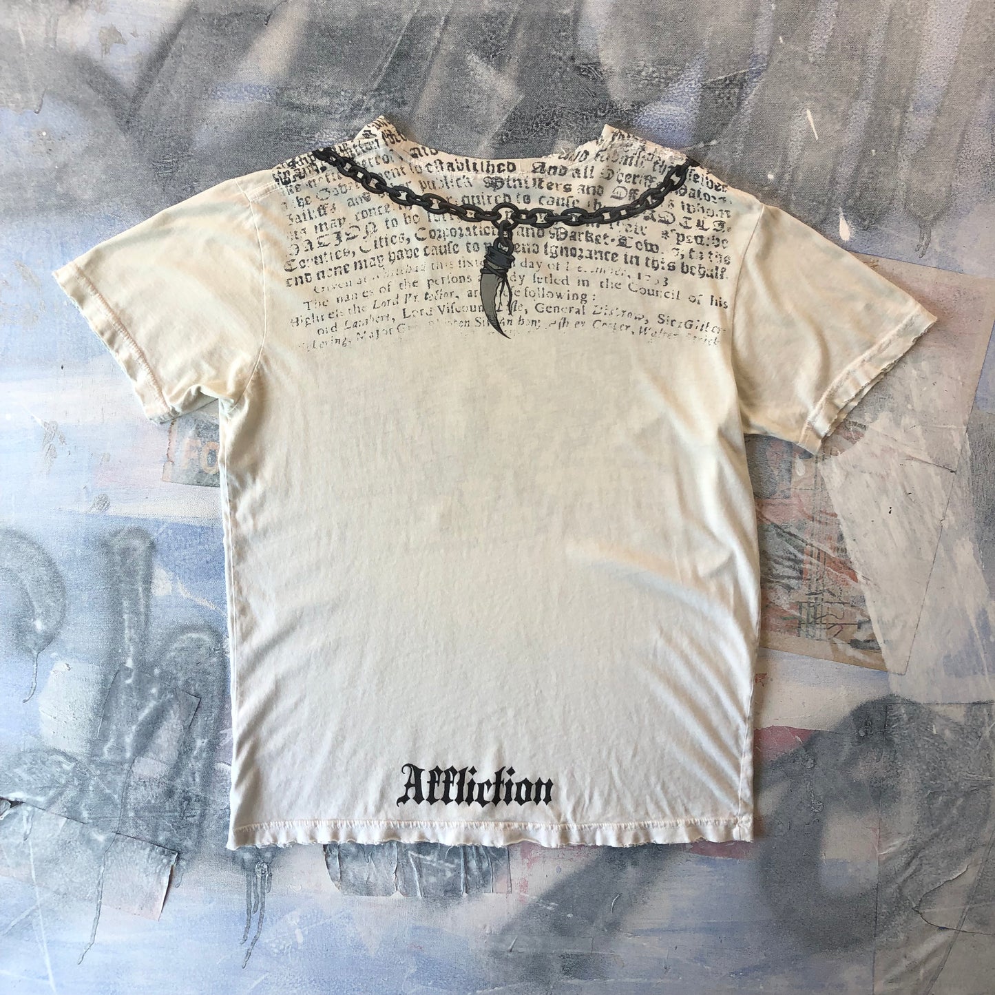 Vintage Affliction Skull Cross T Shirt M