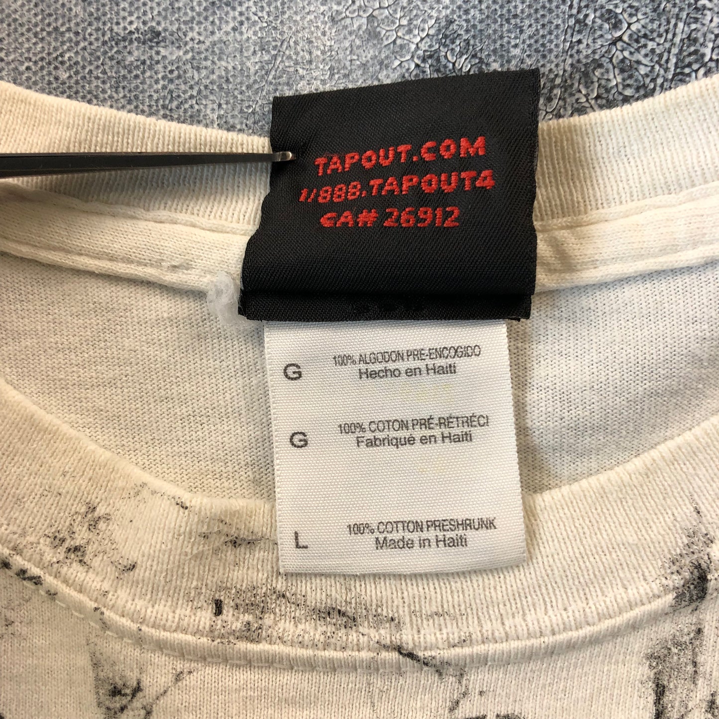 Vintage Y2K Tapout MMA Grunge T Shirt L
