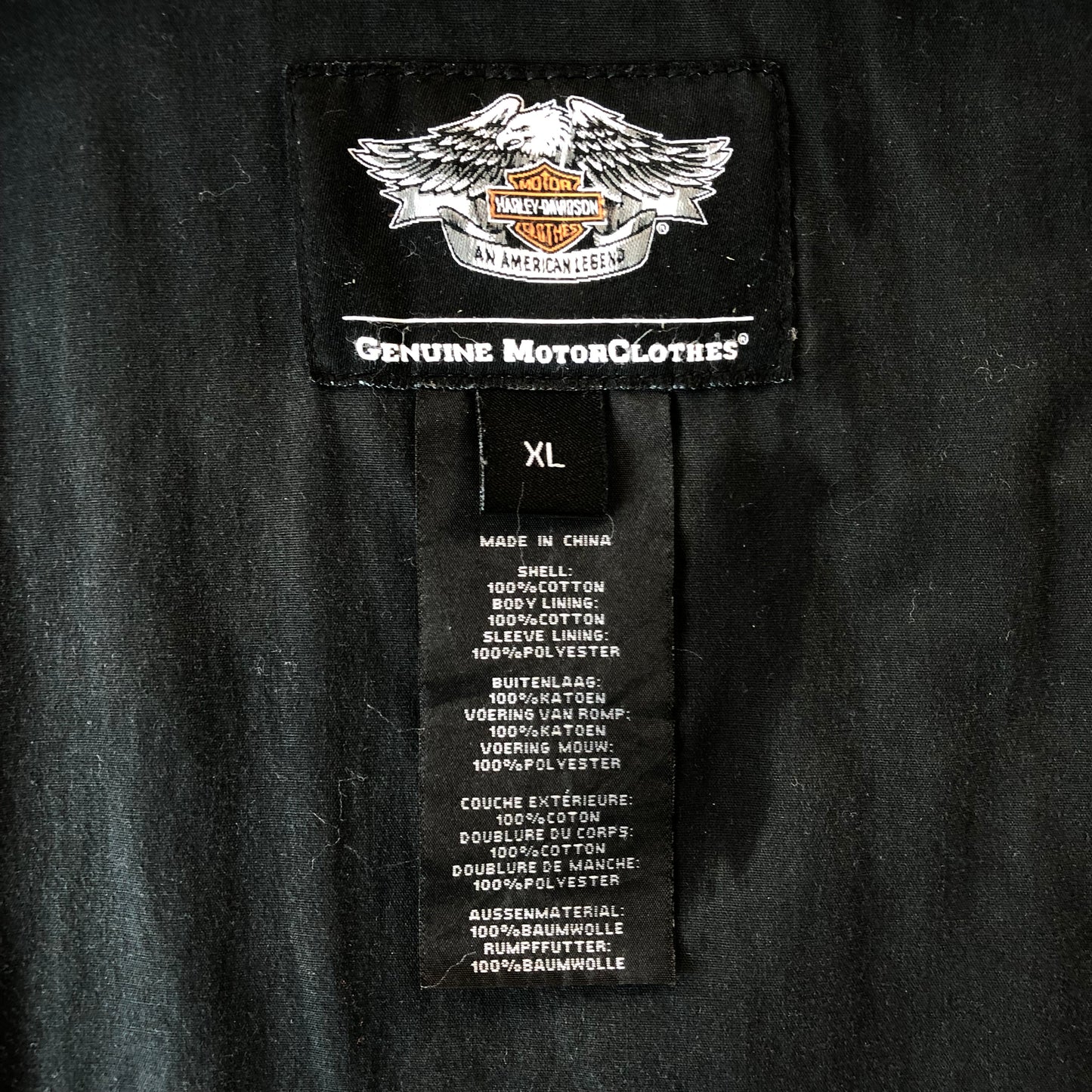 Vintage Harley Davidson Motorcycles Willie G Skull Blanket Lined Button Jacket XL