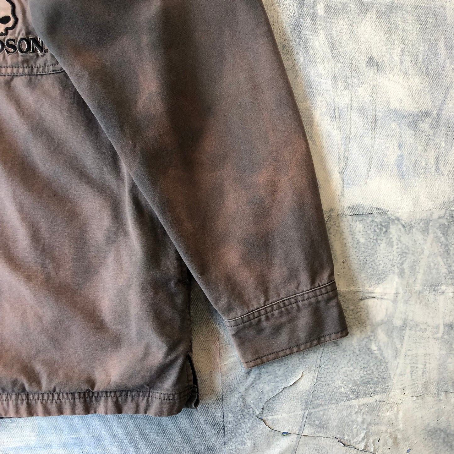 Vintage Harley Davidson Motorcycles Willie G Skull Blanket Lined Button Jacket XL