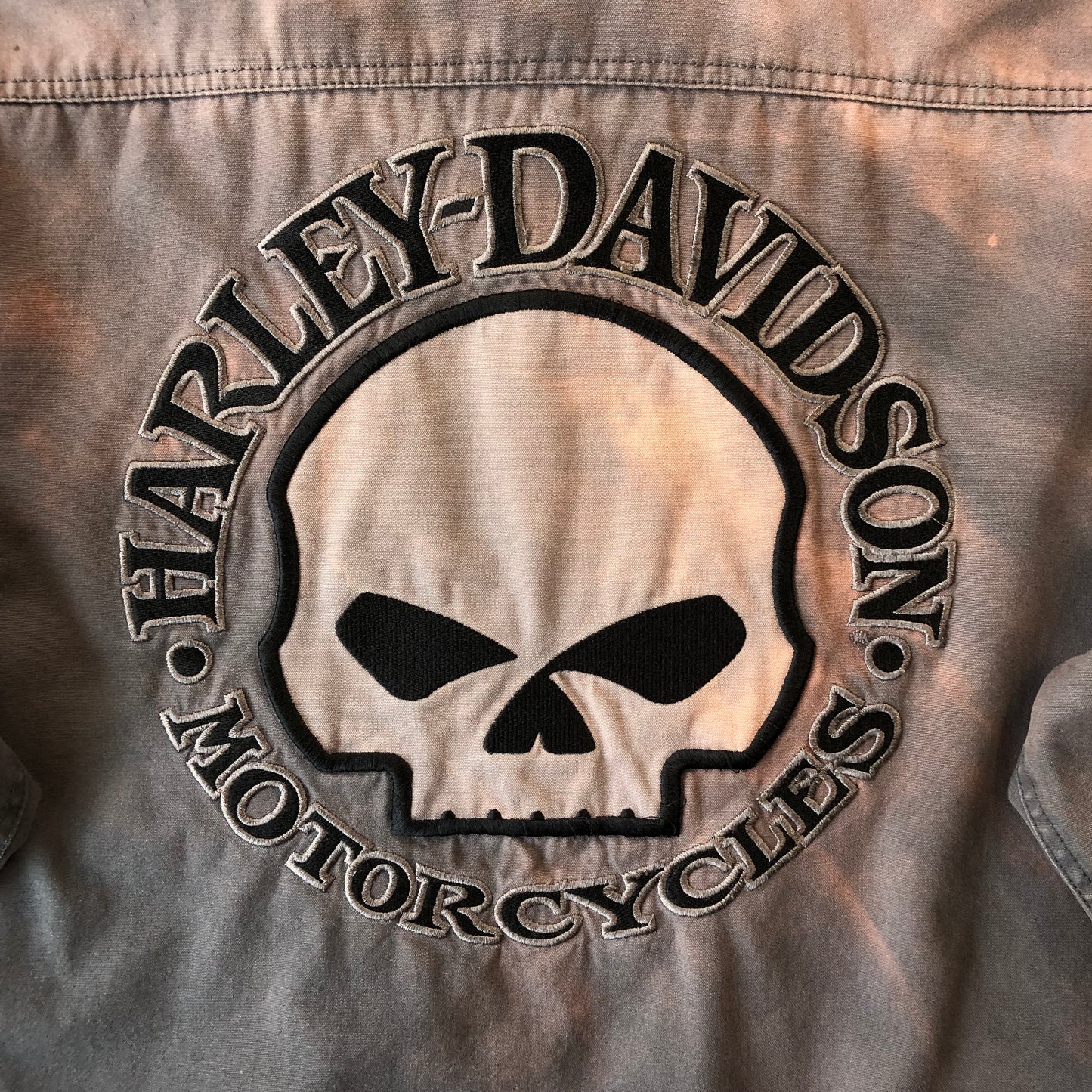 Vintage Harley Davidson Motorcycles Willie G Skull Blanket Lined Button Jacket XL