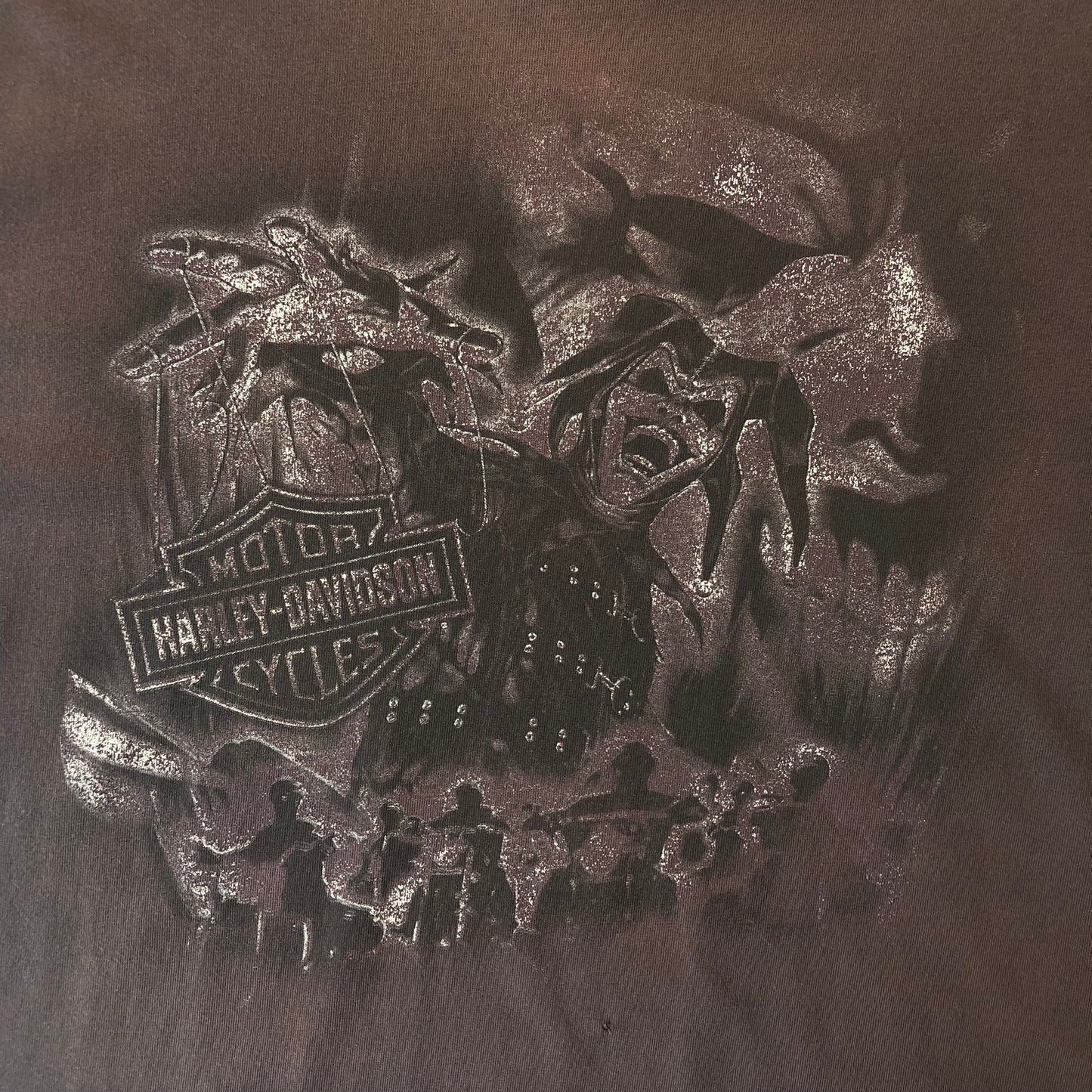 Vintage Harley Davidson Motorcycles Joker Face Cayman Islands T Shirt XL