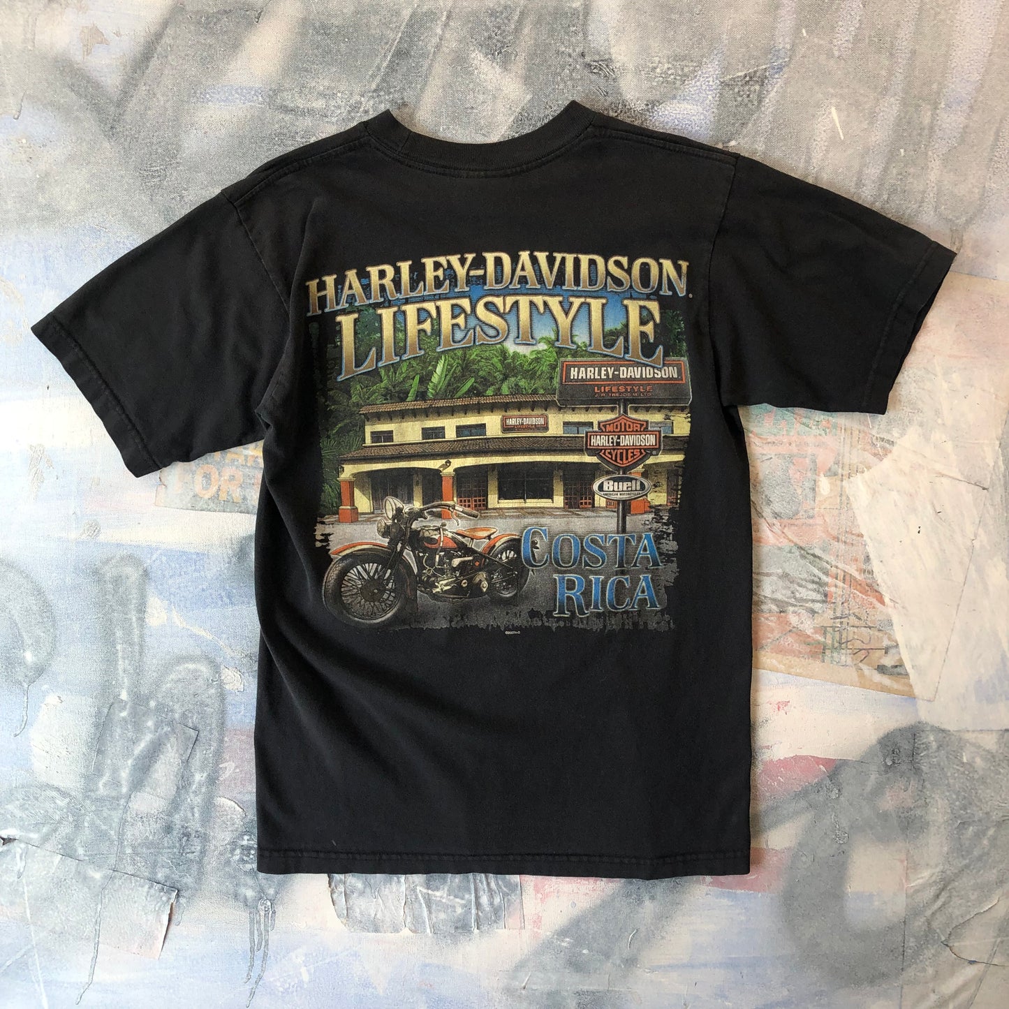Vintage USA Harley Davidson Motorcycles Lifestyle Costa Rica T Shirt M