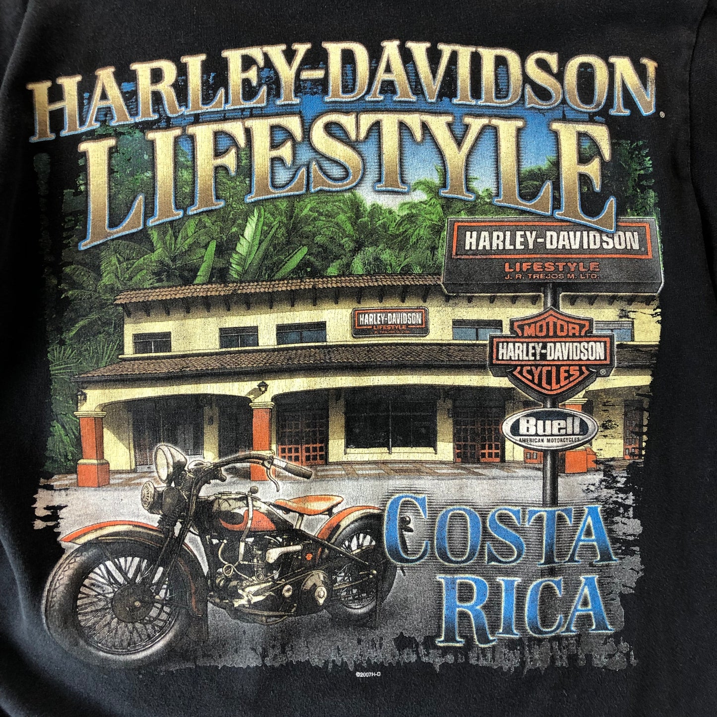 Vintage USA Harley Davidson Motorcycles Lifestyle Costa Rica T Shirt M