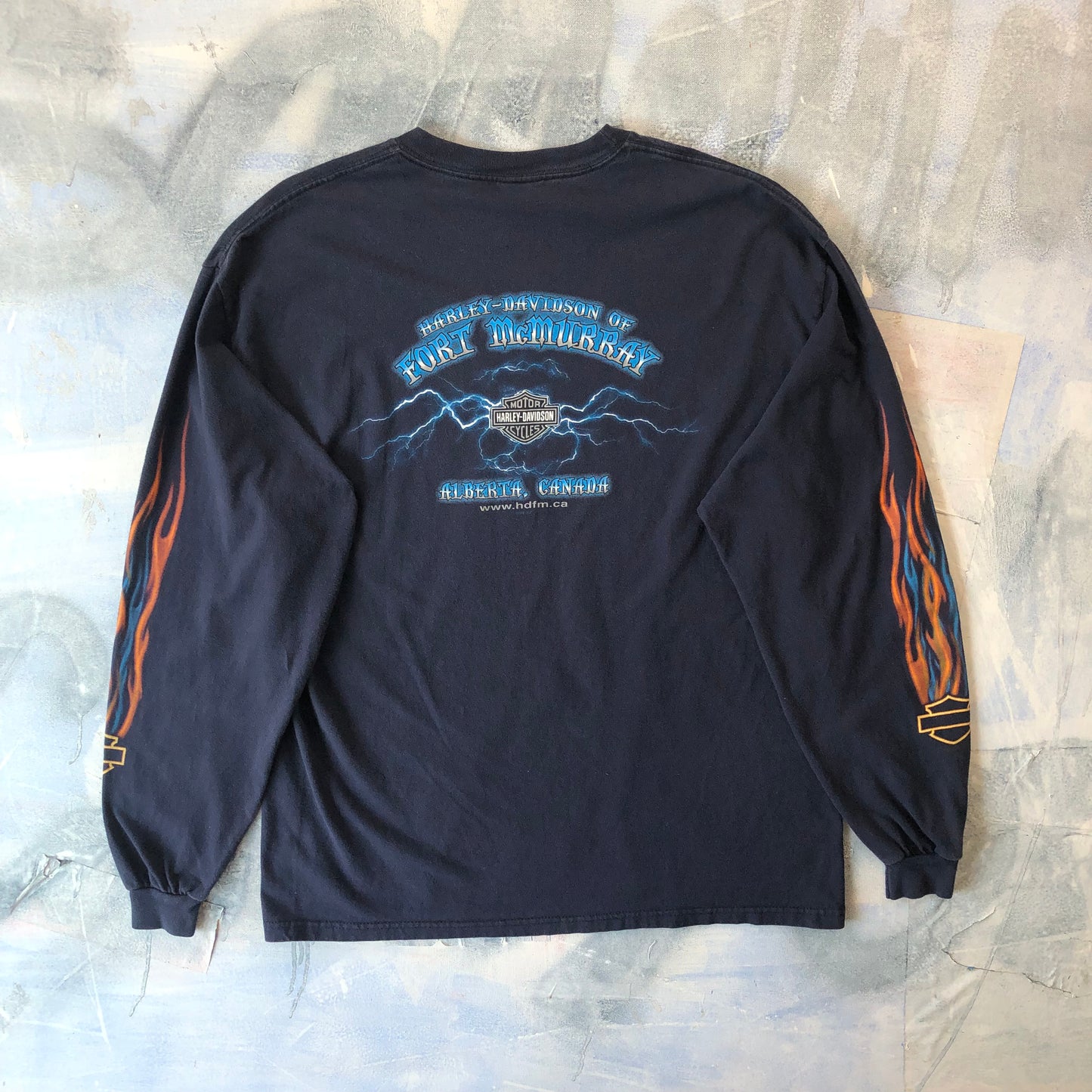 Vintage USA Harley Davidson Motorcycles Fort McMurray Alberta Canada T Shirt XL