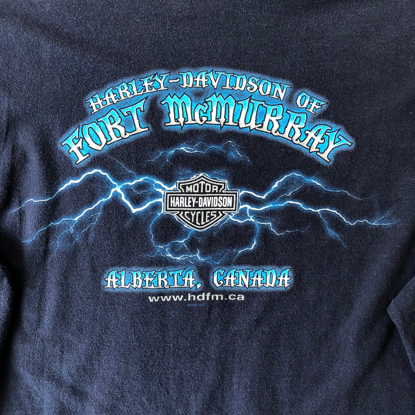 Vintage USA Harley Davidson Motorcycles Fort McMurray Alberta Canada T Shirt XL