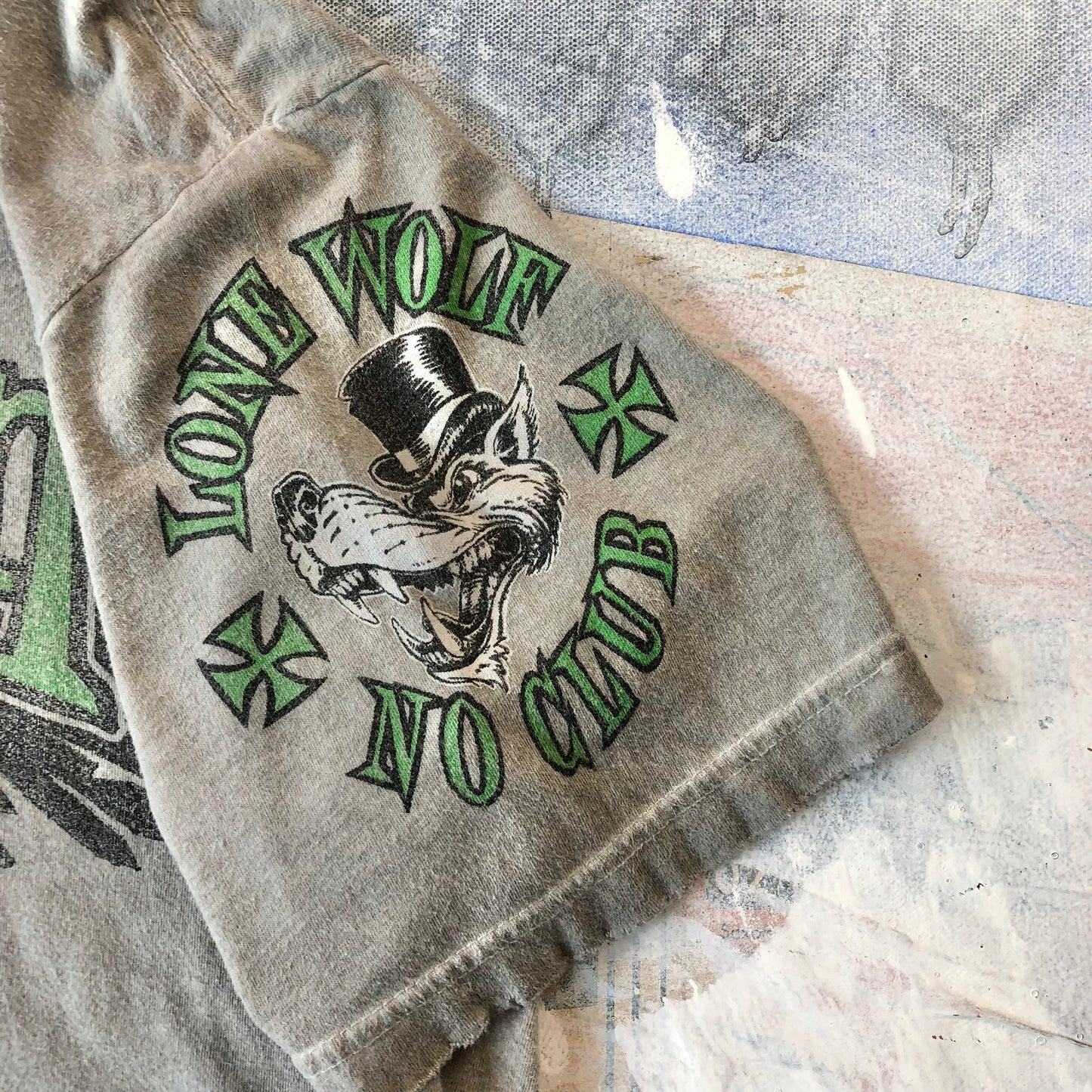Vintage Y2K Affliction Indian Larry American Customs Motorcycle T Shirt L