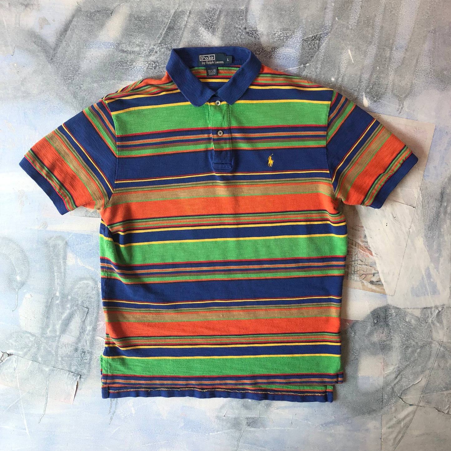 Vintage Polo Ralph Lauren Striped Polo Shirt L