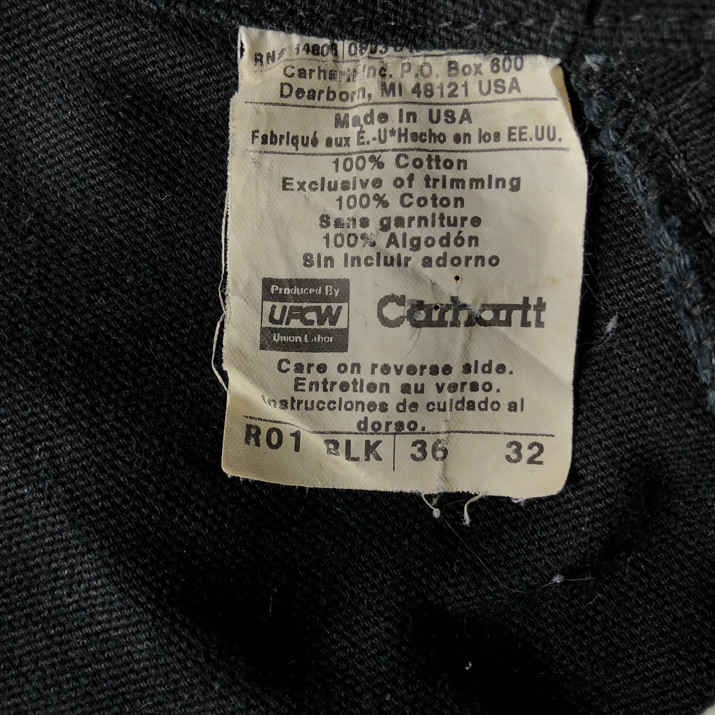 Carhartt Double Knee Carpenter Overall W36