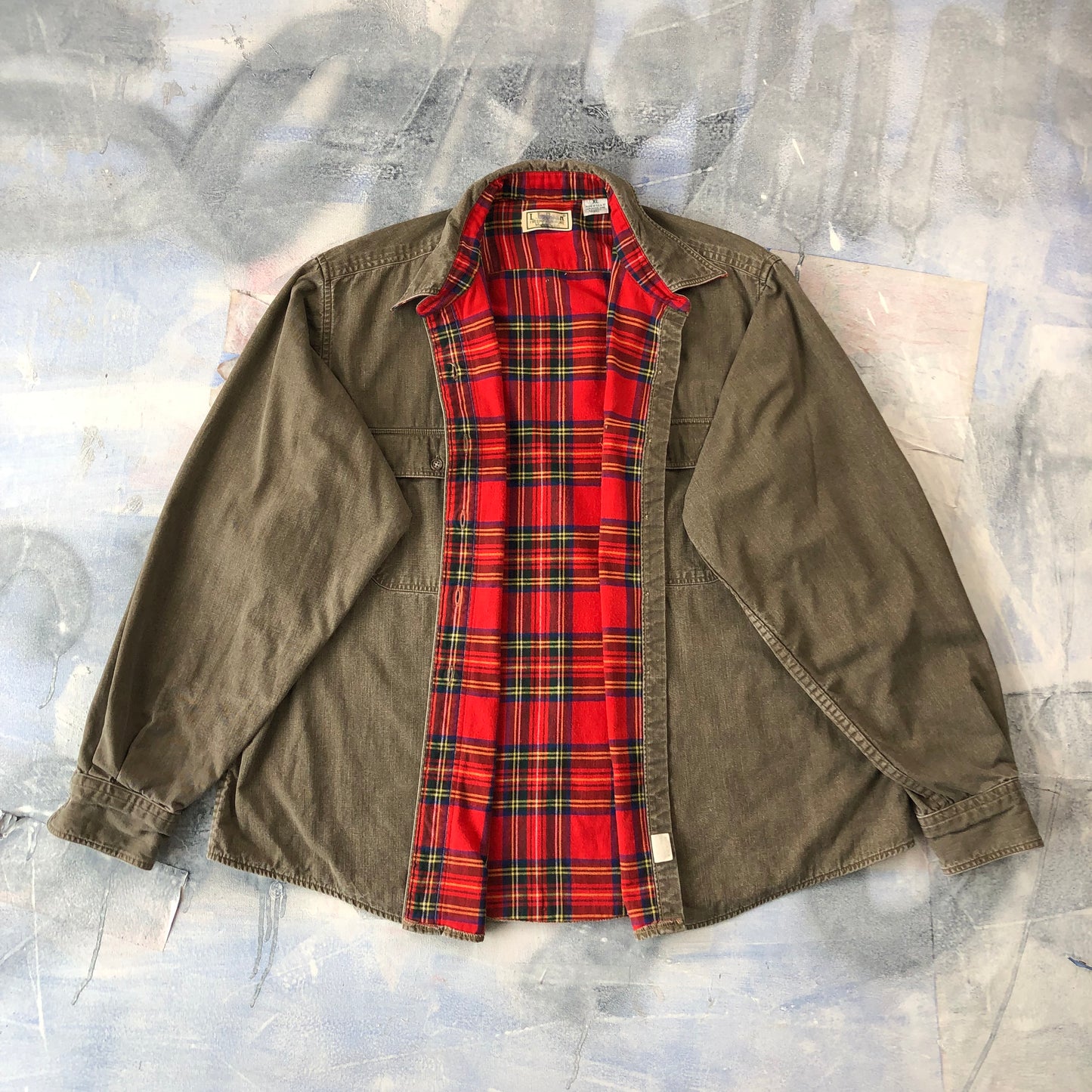 L.L Bean USA Plaid Lined Flannel Button Shirt XL