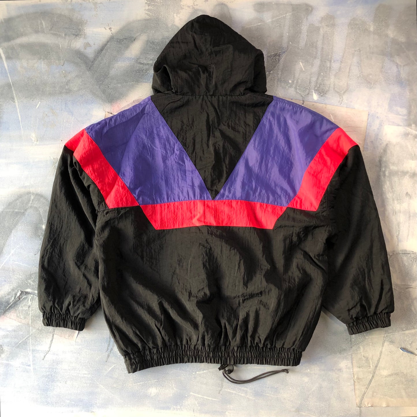 Puma 90s Colorblock Quarter Zip Hooded Puffer Jacket XL