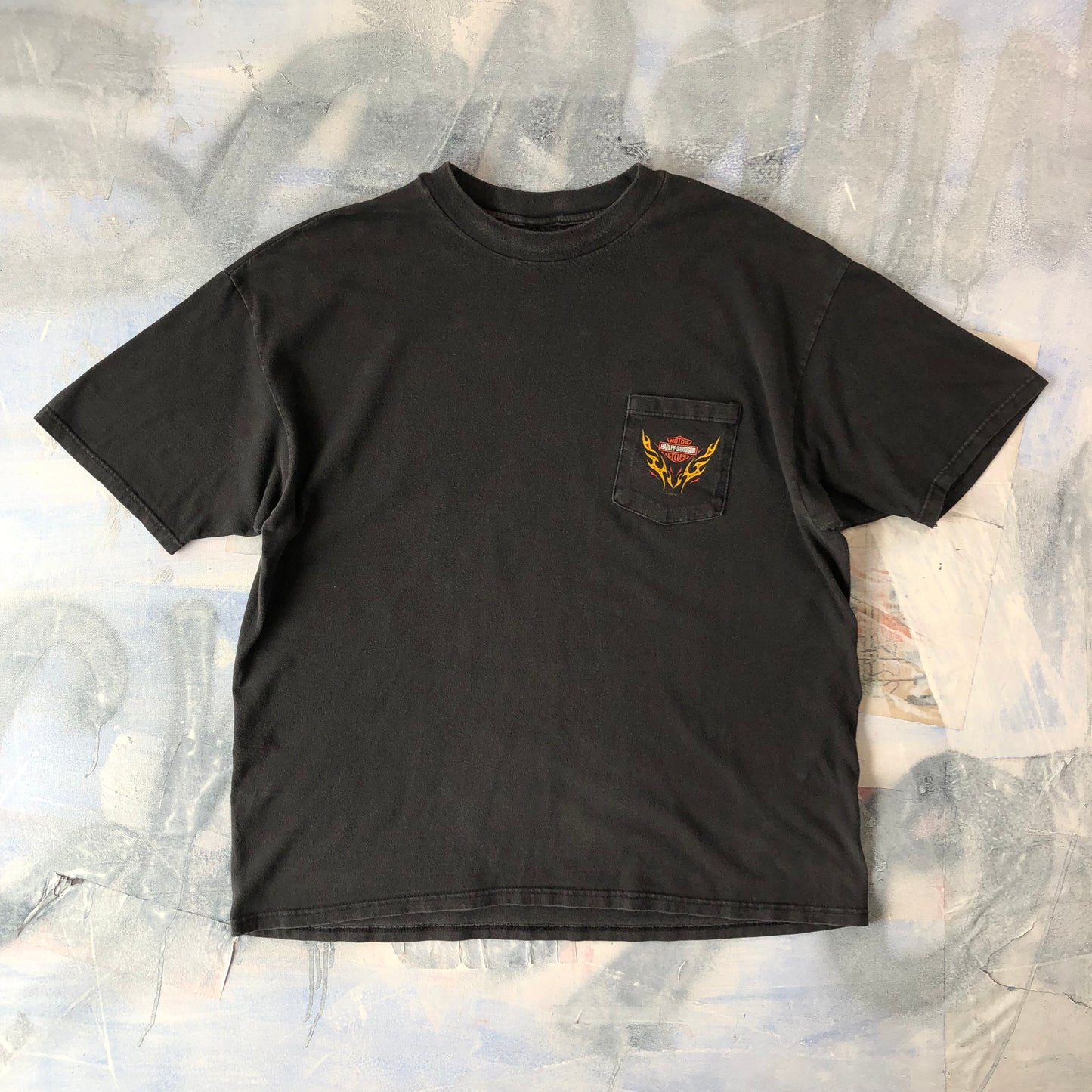 Vintage USA Harley Davidson Motorcycles Pacific Hawaii Pocket T Shirt XL
