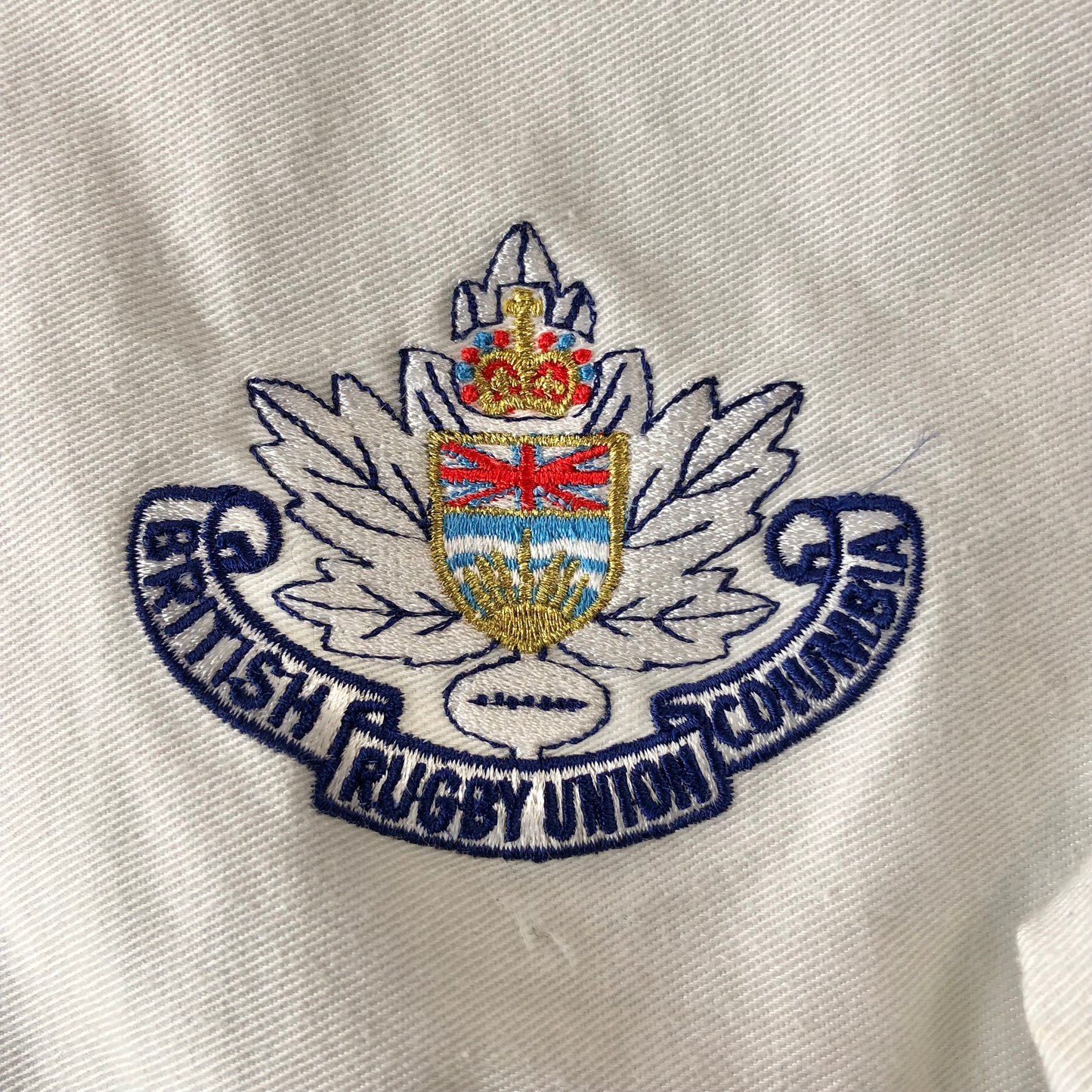Vintage 90s Barbarian The Real One British Columbia Long Sleeve Rugby Polo Quarter Zip Sweatshirt L