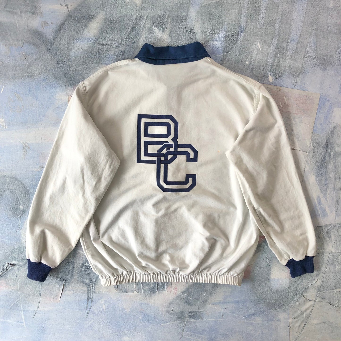 Vintage 90s Barbarian The Real One British Columbia Long Sleeve Rugby Polo Quarter Zip Sweatshirt L