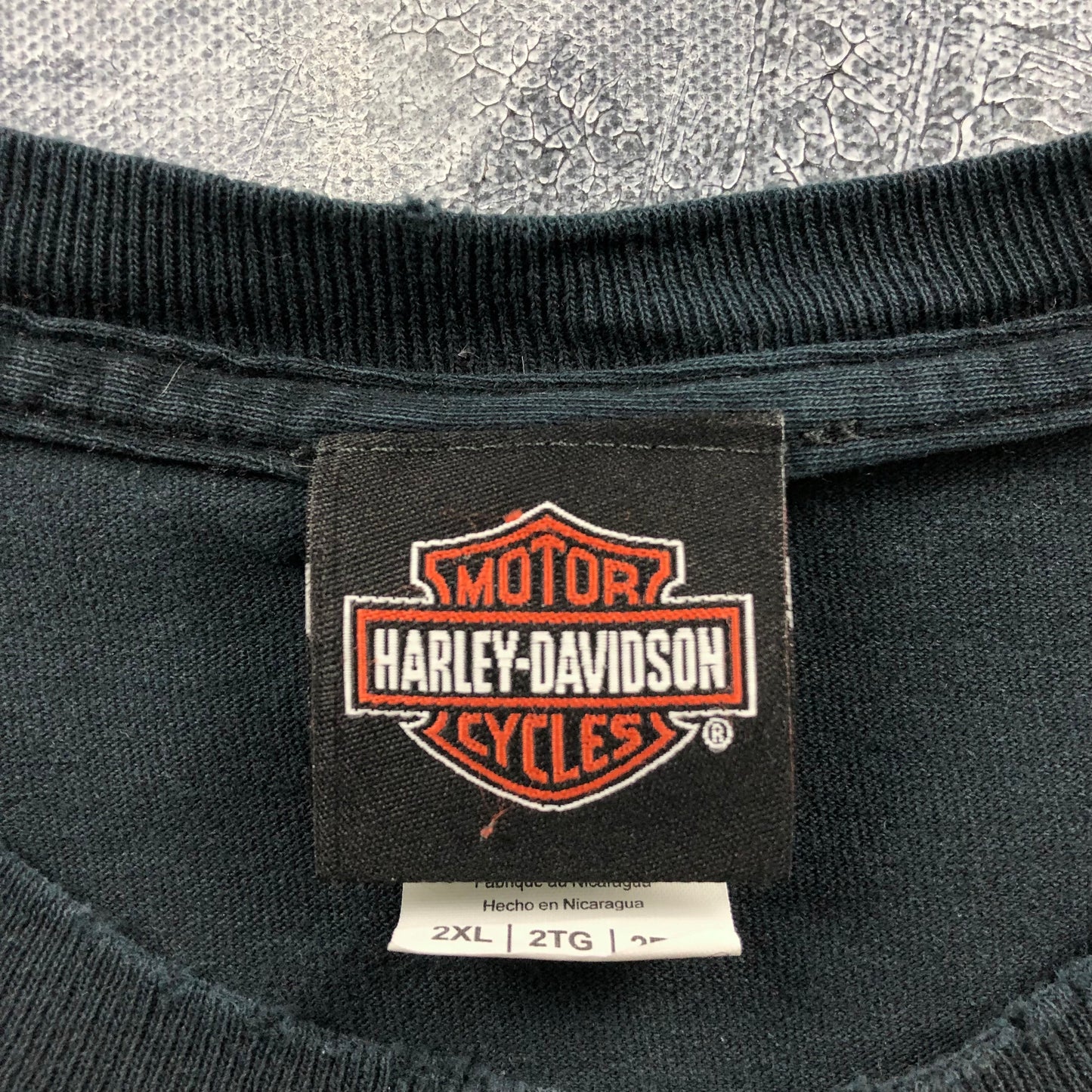 Vintage Harley Davidson Motorcycles Jamaica Skull Chest Pocket T Shirt XXL