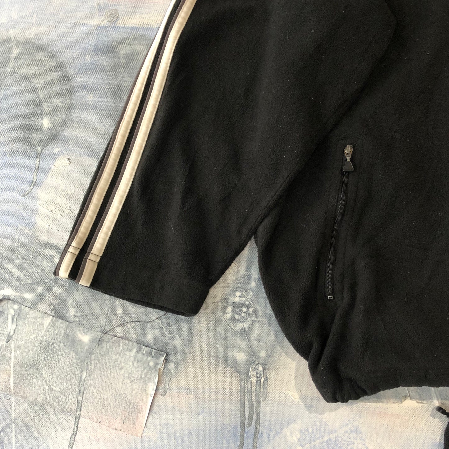 Adidas Retro Full Zip Fleece Sweatshirt L