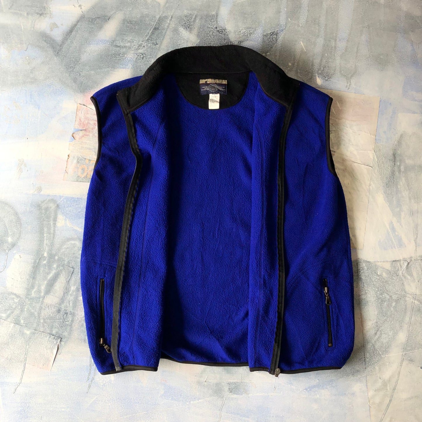 Champion Retro Full Zip Vest Fleece Sweatshirt XXL