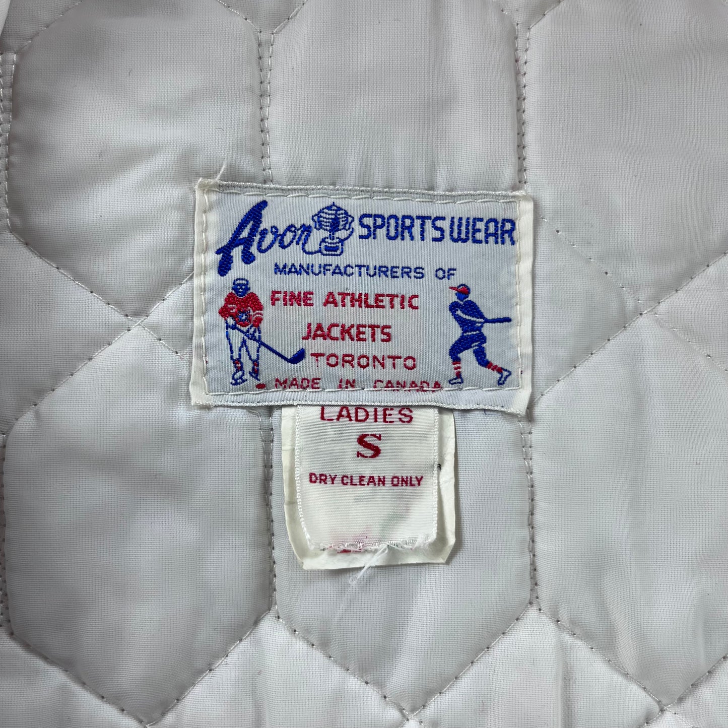 Vintage 80s Quilted Lined Sport Zip Jacket S