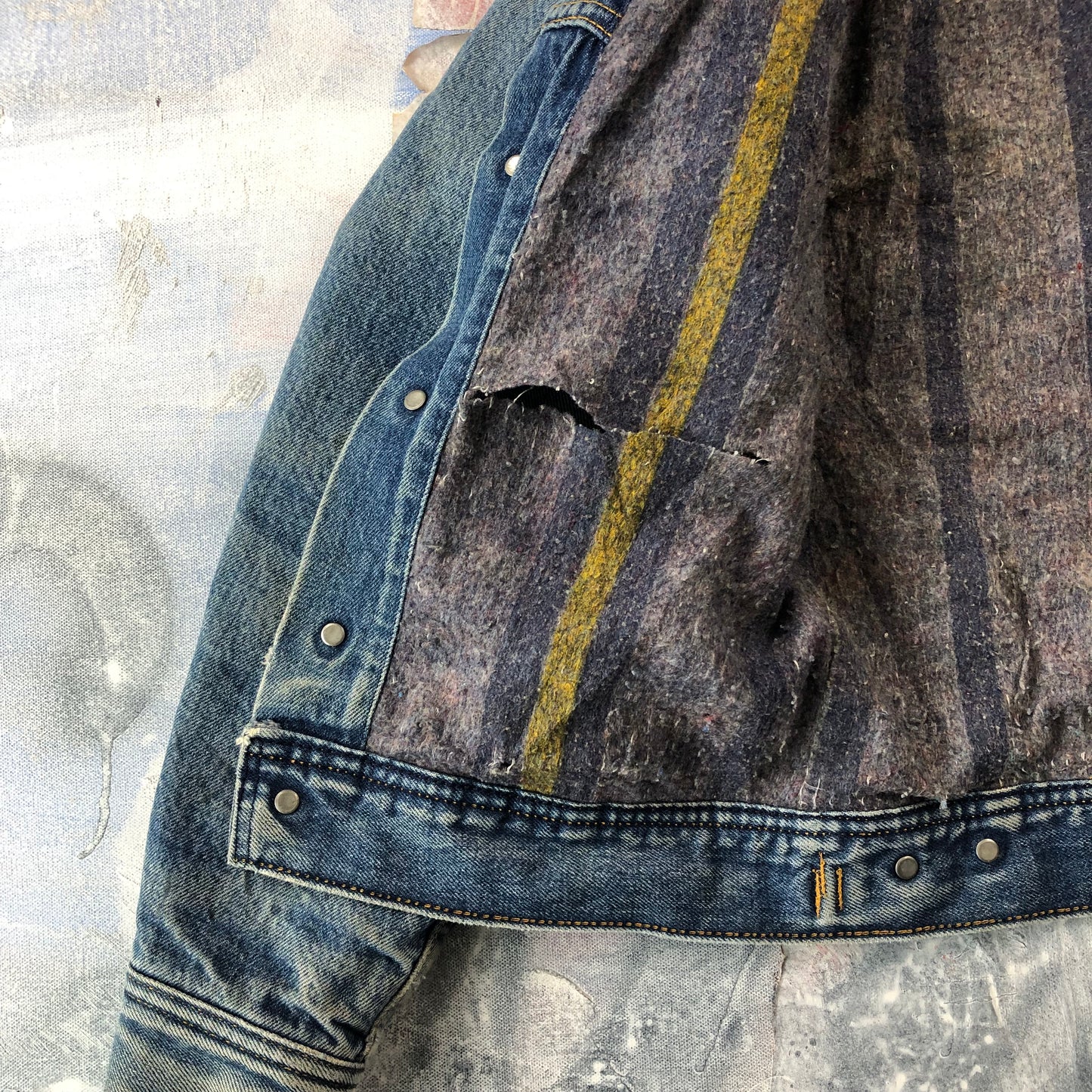Lee Corduroy Collar Blanket Lined Button Denim Jacket S (Womens)