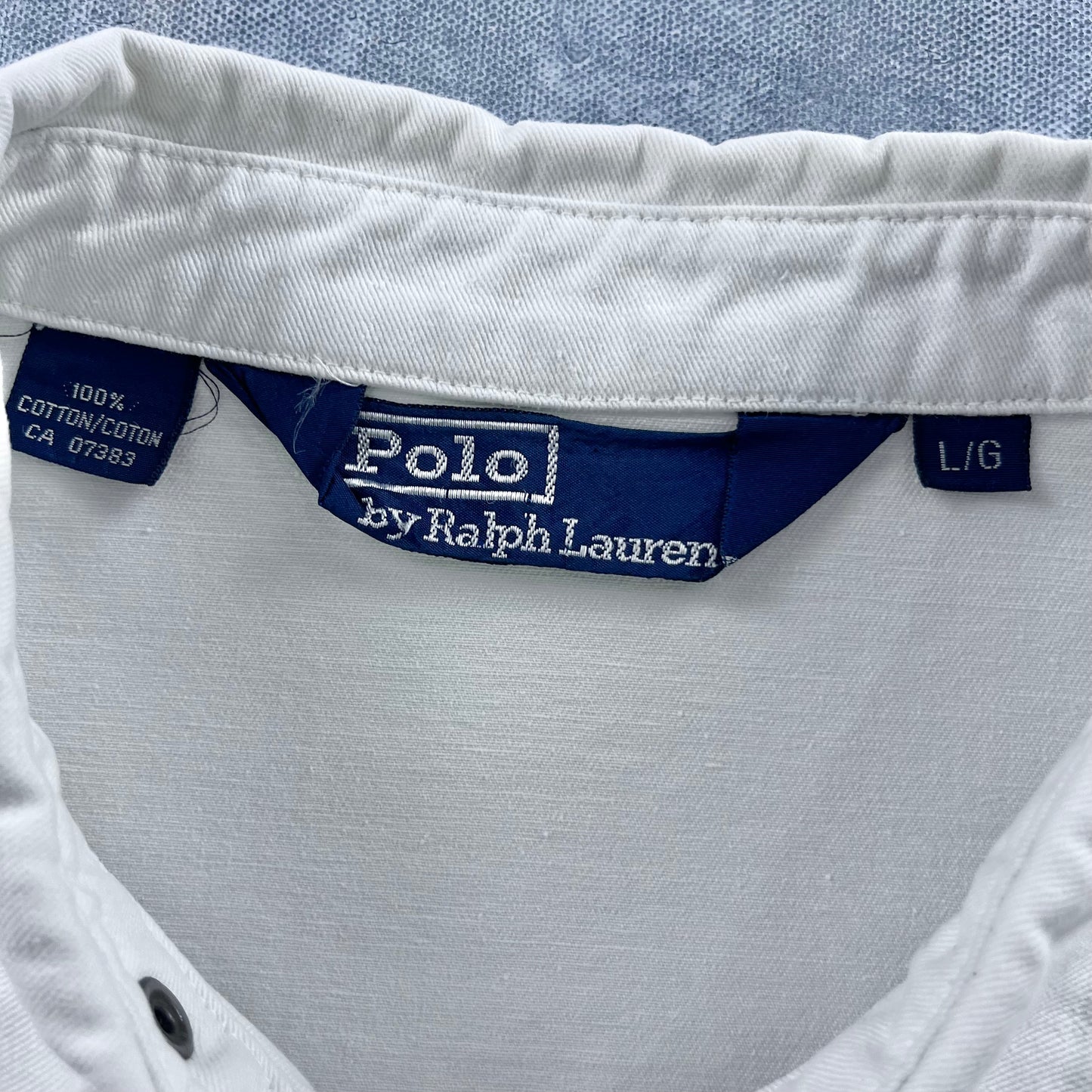 Vintage 80s Polo Ralph Lauren Harrington Canvas Zip Jacket L