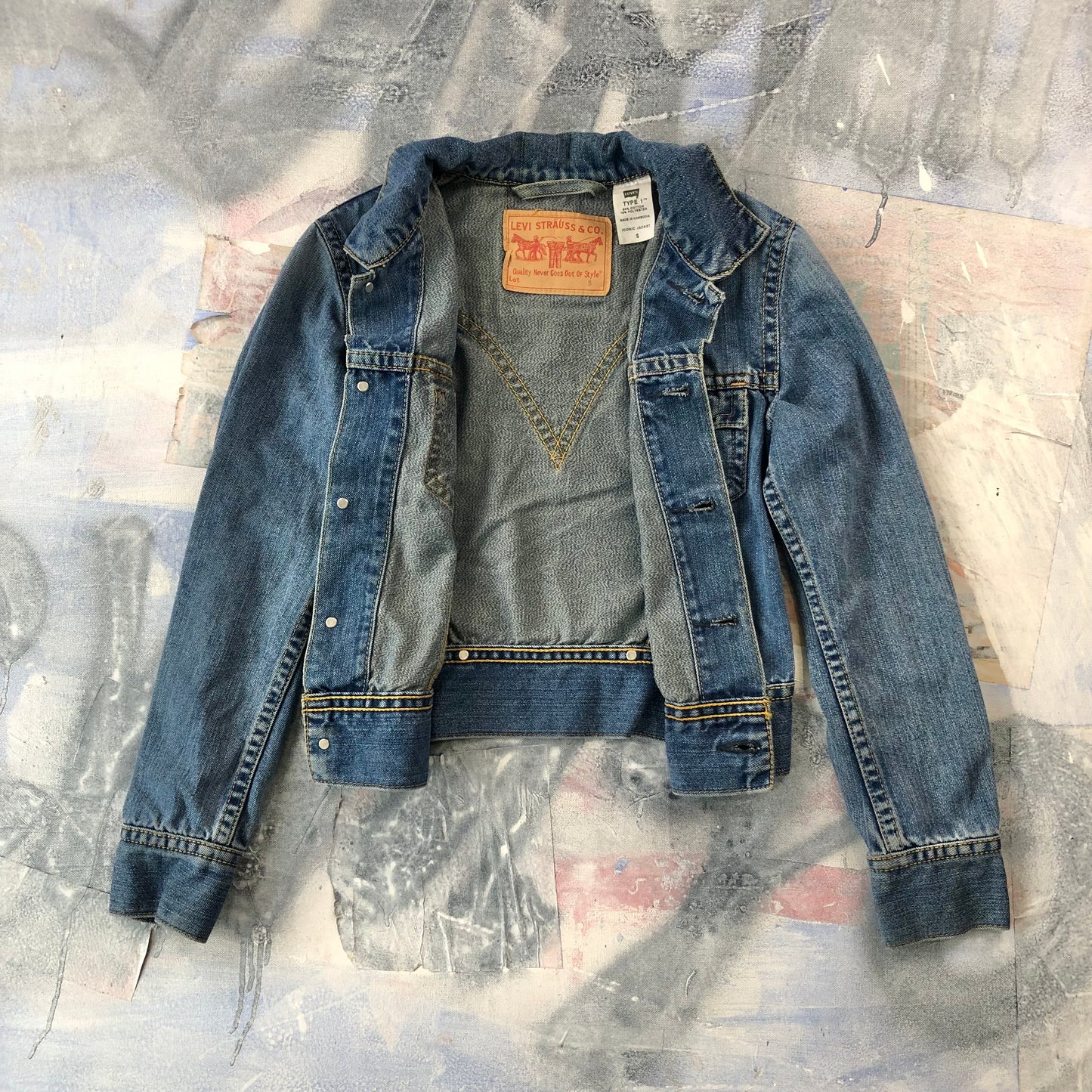 Levis Type 1 Button Denim Jacket S (Womens)