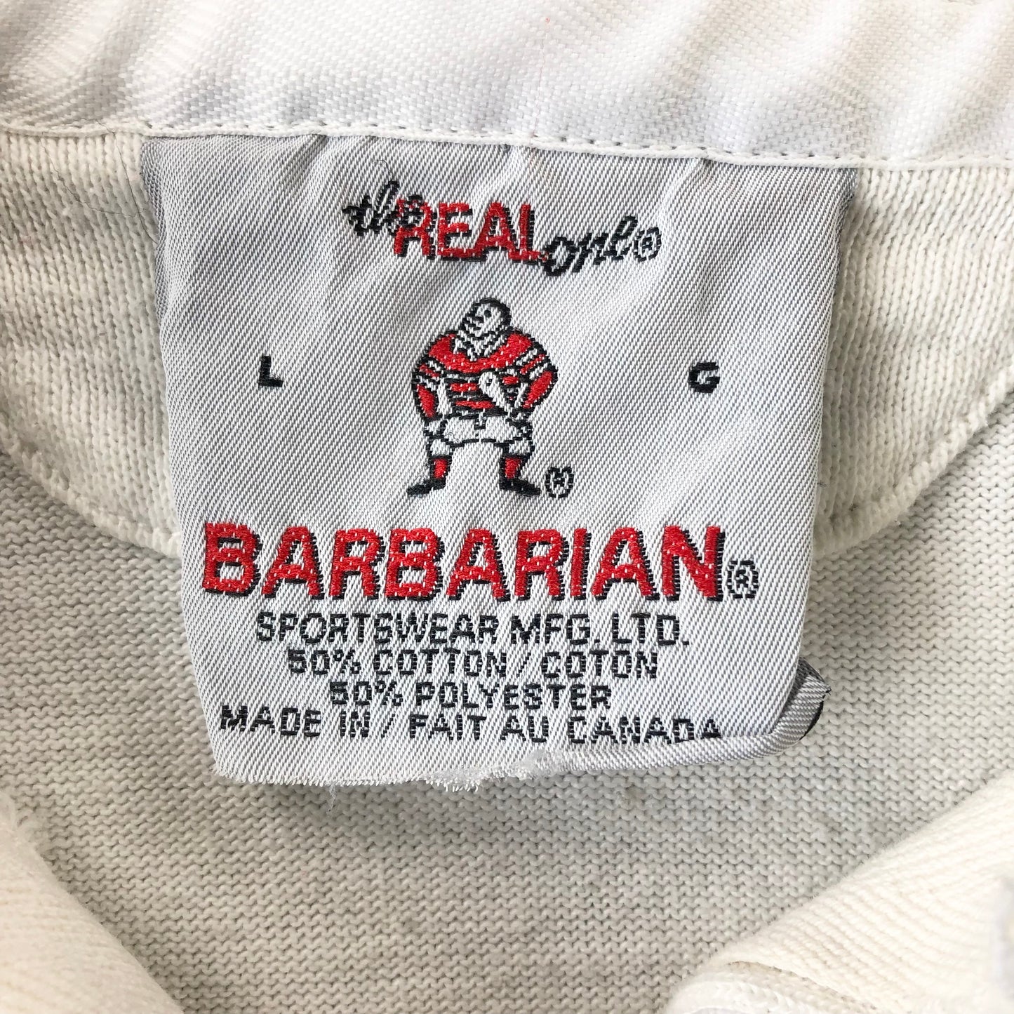 Vintage 90s Barbarian Jordan Rugby Polo Shirt L